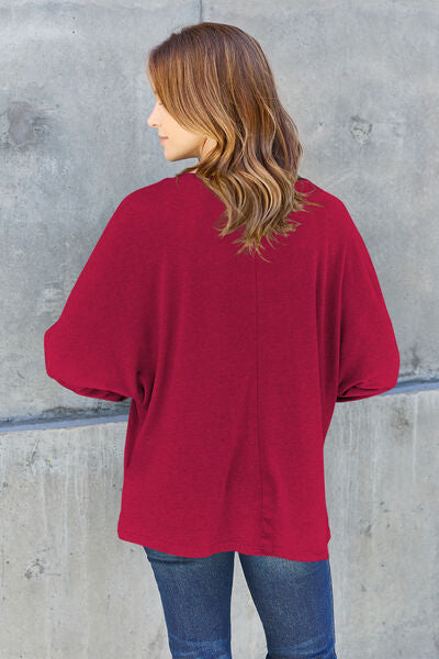 Double Take Full Size Round Neck Long Sleeve T-Shirt - Concordia Style Boutique