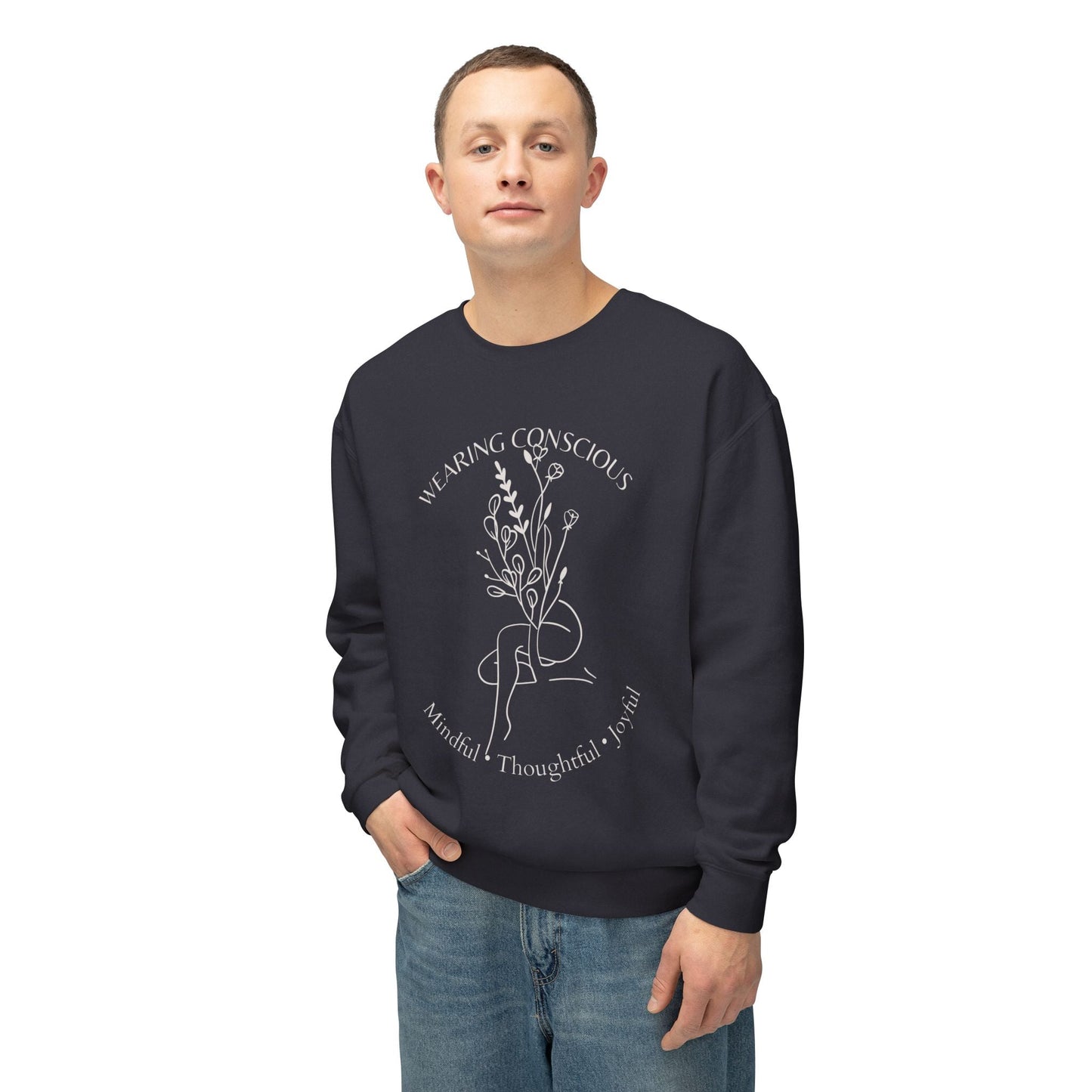 Spring Mindfulness Crewneck Sweatshirt - Joyous and Conscious Design