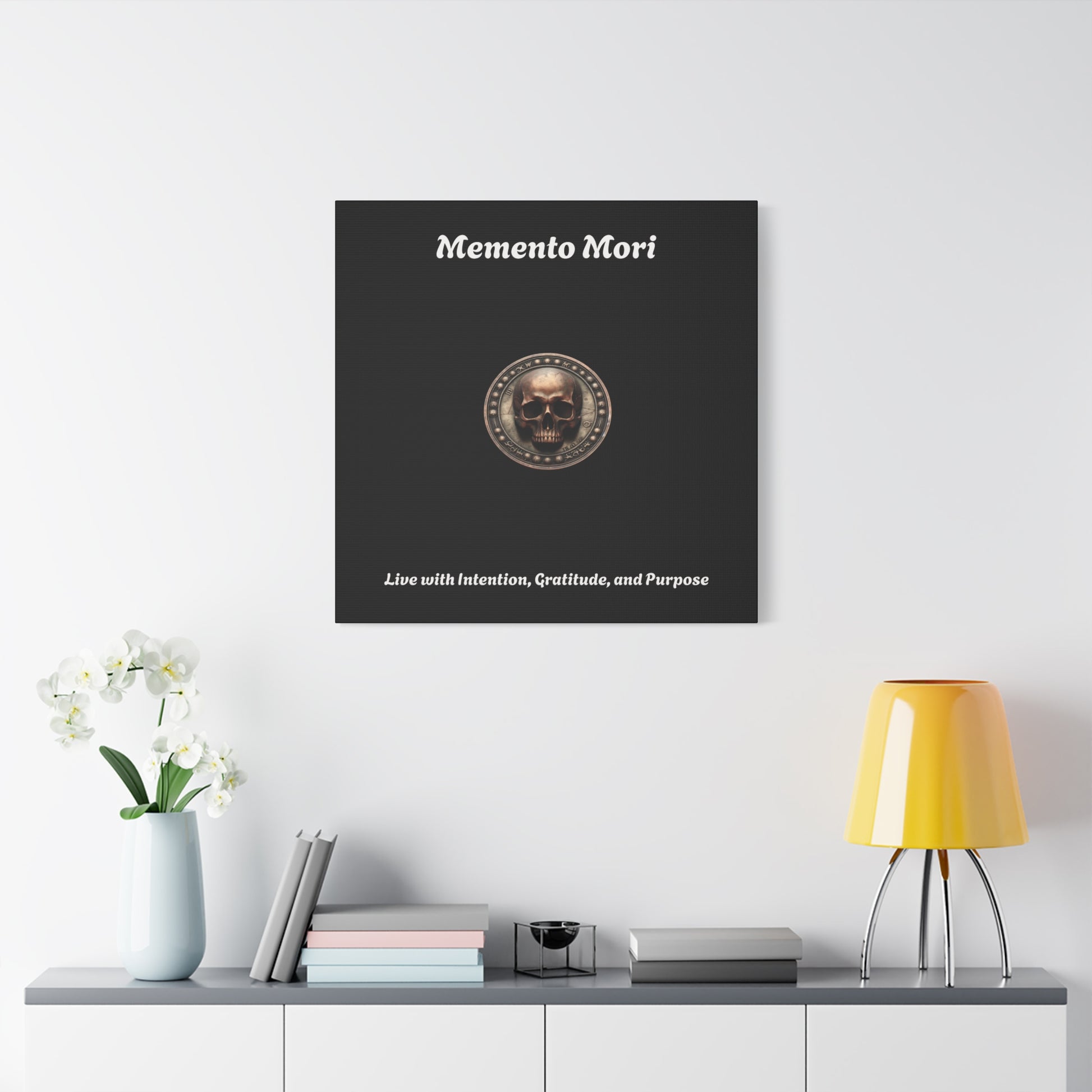 "Memento Mori" Matte Canvas - Inspirational Wall Art -"Live with Intention, Gratitude, and Purpose" - Premium Canvas from Concordia Style Boutique - Just $56.56! Shop now at Concordia Style Boutique