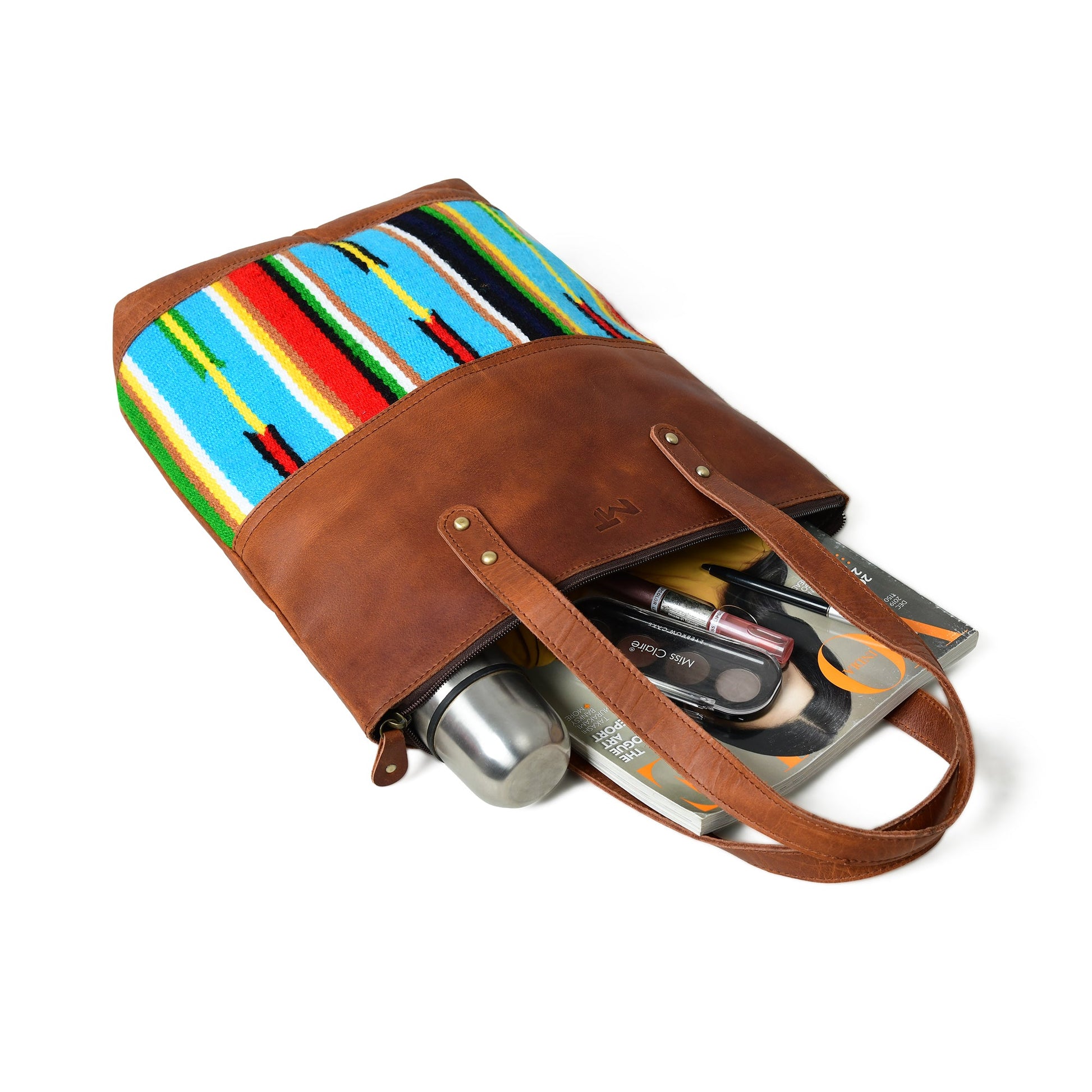 Multicoloured Leather Tote Bag - Concordia Style Boutique