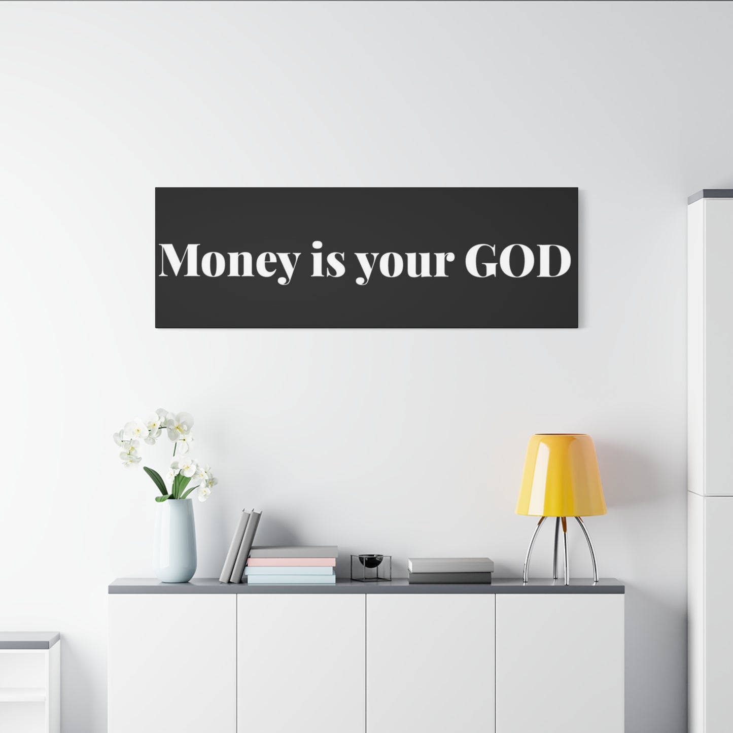 Classic Canvas - "Money Is Your God" - Premium Canvas from Concordia Style Boutique - Just $26.40! Shop now at Concordia Style Boutique