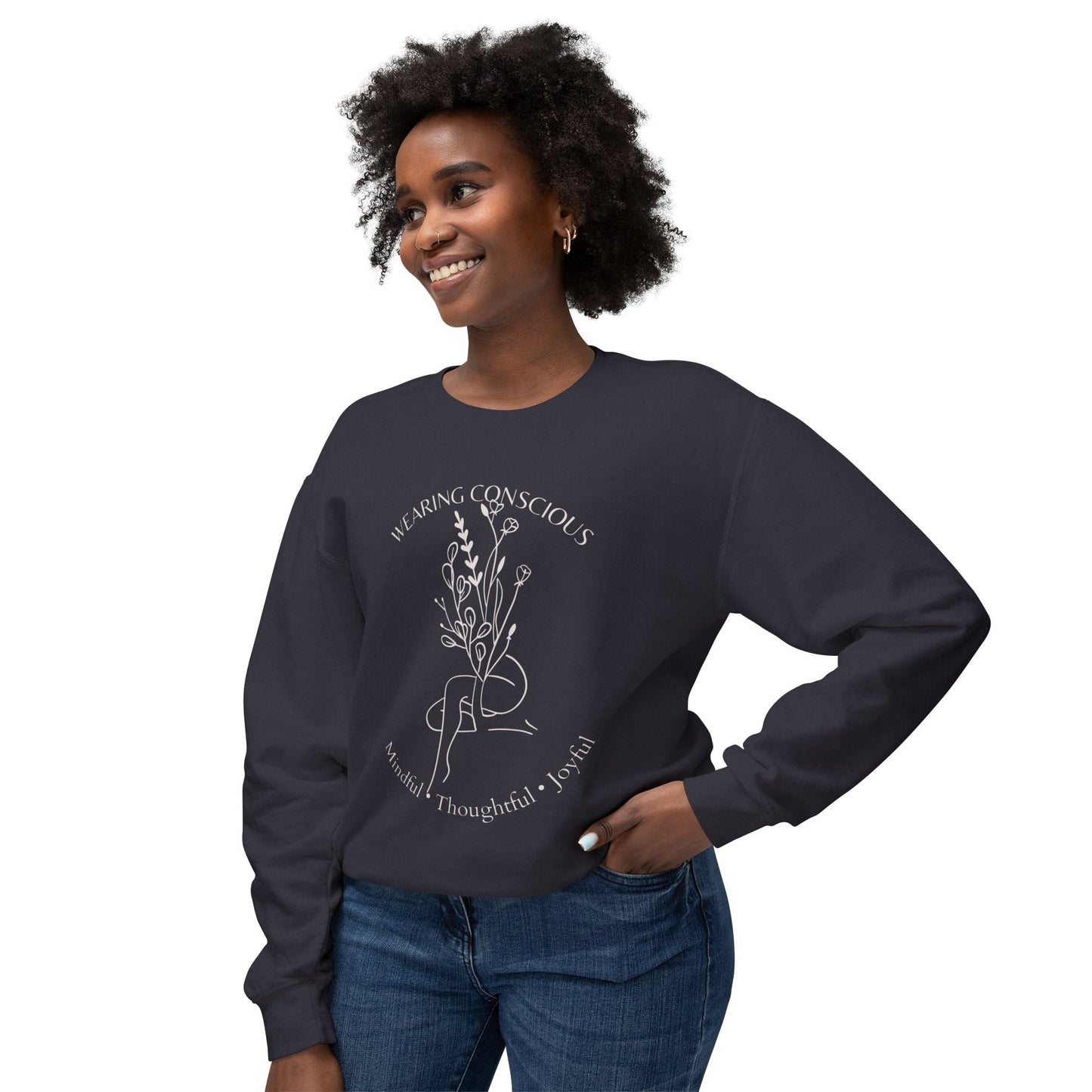 Spring Mindfulness Crewneck Sweatshirt - Joyous and Conscious Design