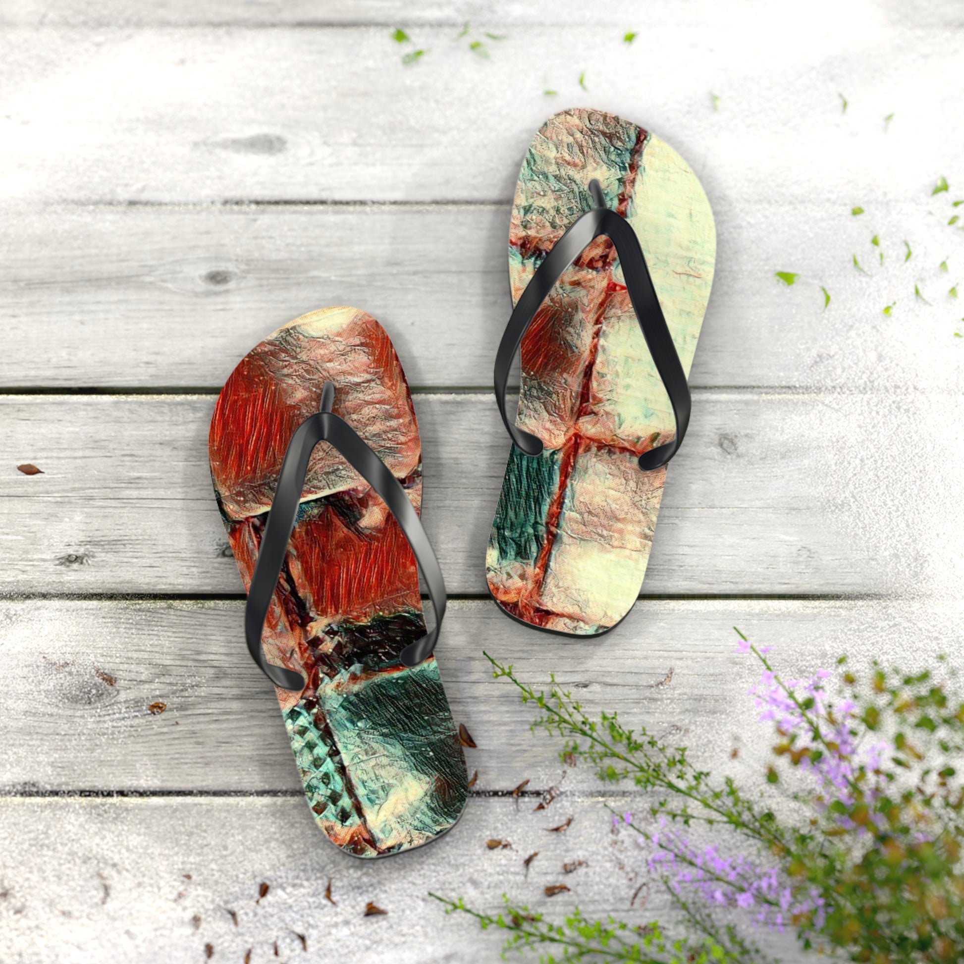 Square Dance -  Flip Flops - Premium Shoes from Concordia Style Boutique - Just $21.64! Shop now at Concordia Style Boutique