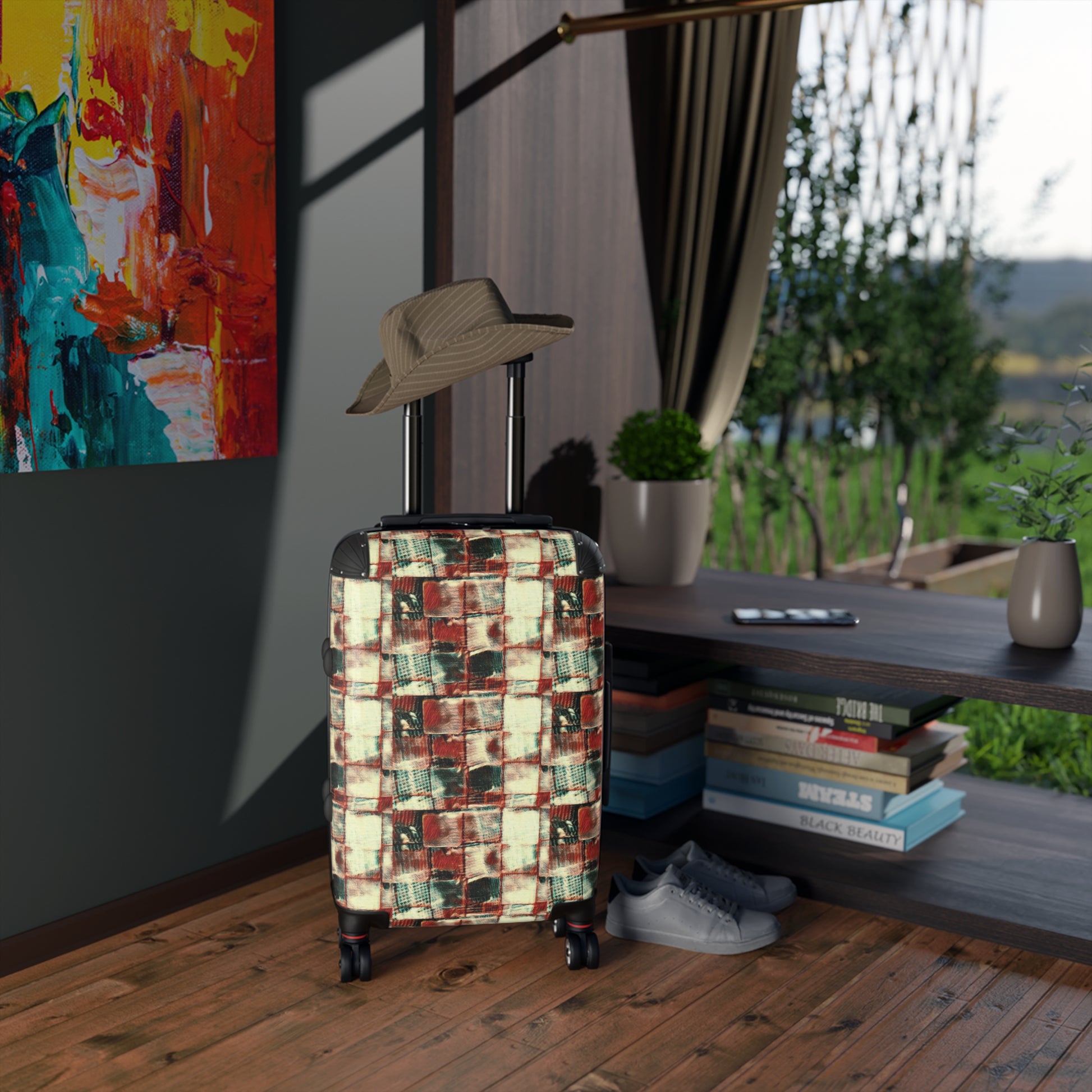 Suitcase - "Square Dance" - Premium suitcase from Concordia Style Boutique - Just $277.02! Shop now at Concordia Style Boutique