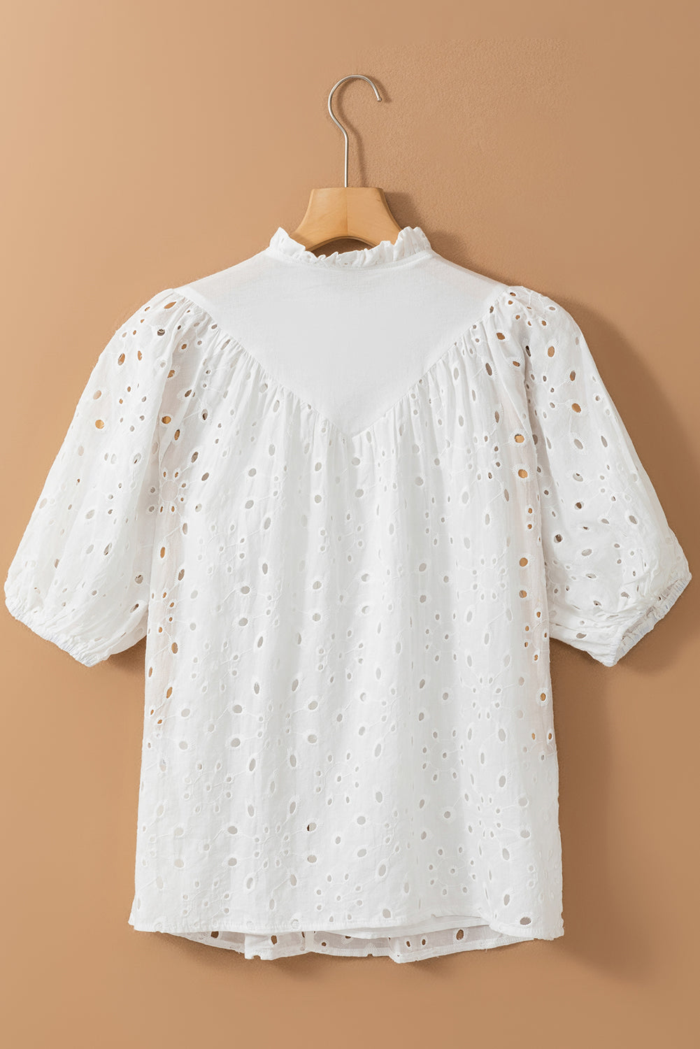 Arielle Embroidered Hollow-out Puff Sleeve Blouse - Concordia Style Boutique