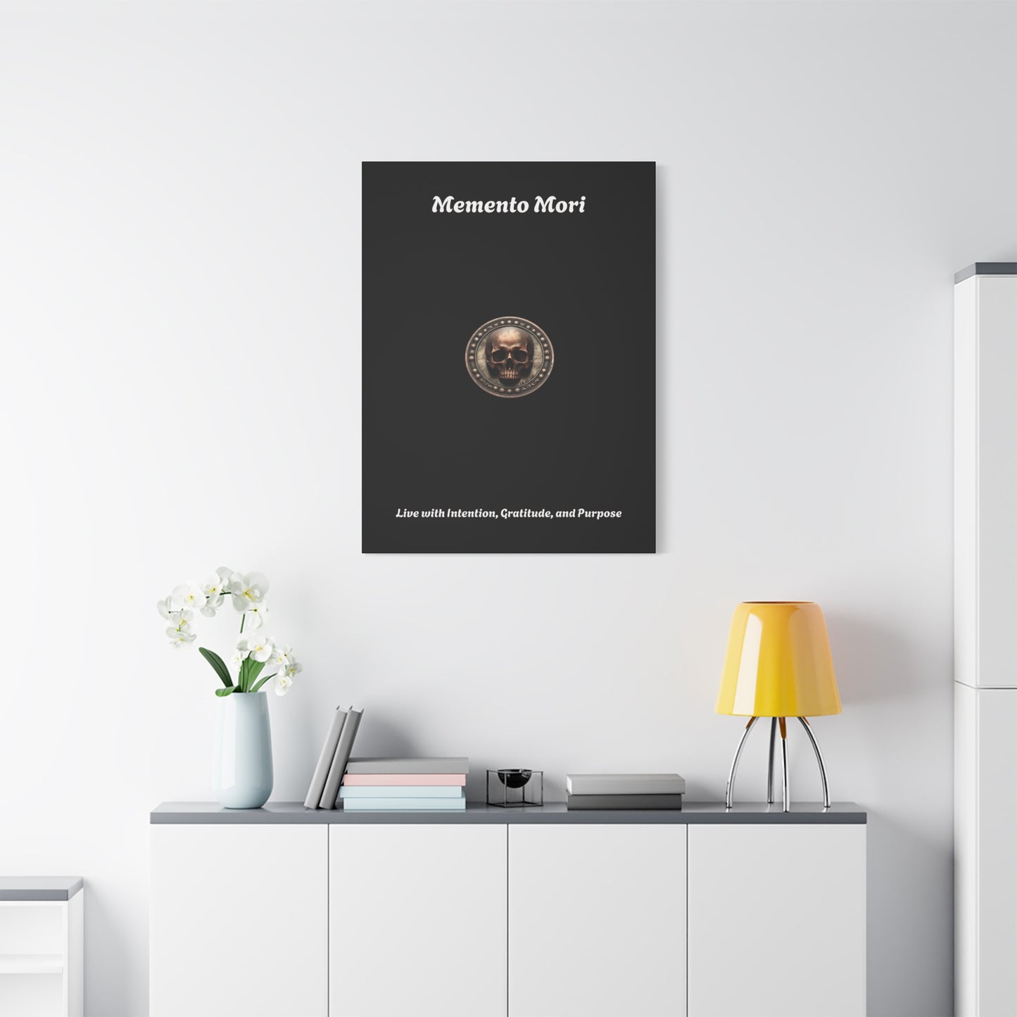 "Memento Mori" Matte Canvas - Inspirational Wall Art -"Live with Intention, Gratitude, and Purpose" - Premium Canvas from Concordia Style Boutique - Just $56.56! Shop now at Concordia Style Boutique