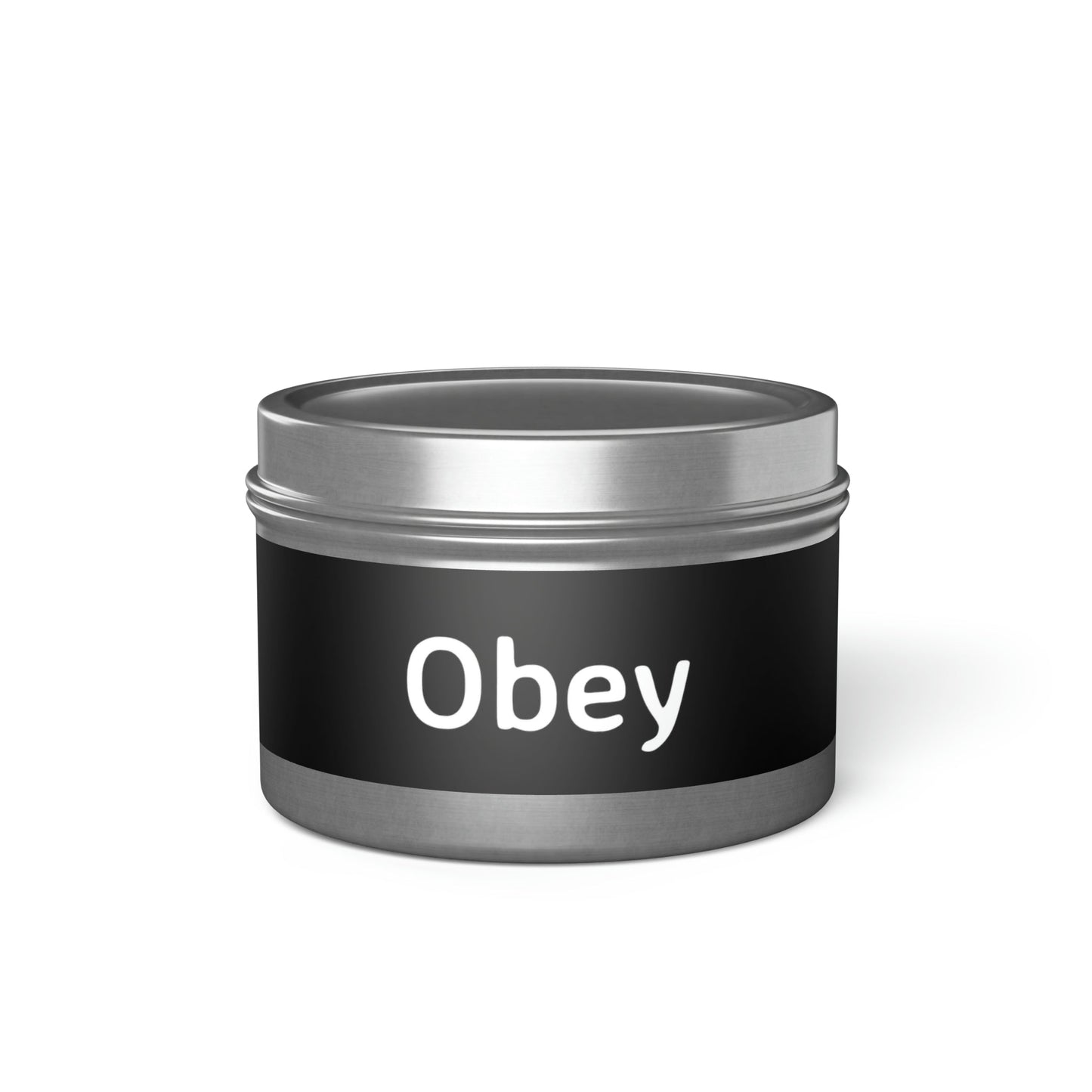 Tin Candle - Obey - Premium Tin Candle from Concordia Style Boutique - Just $9.33! Shop now at Concordia Style Boutique