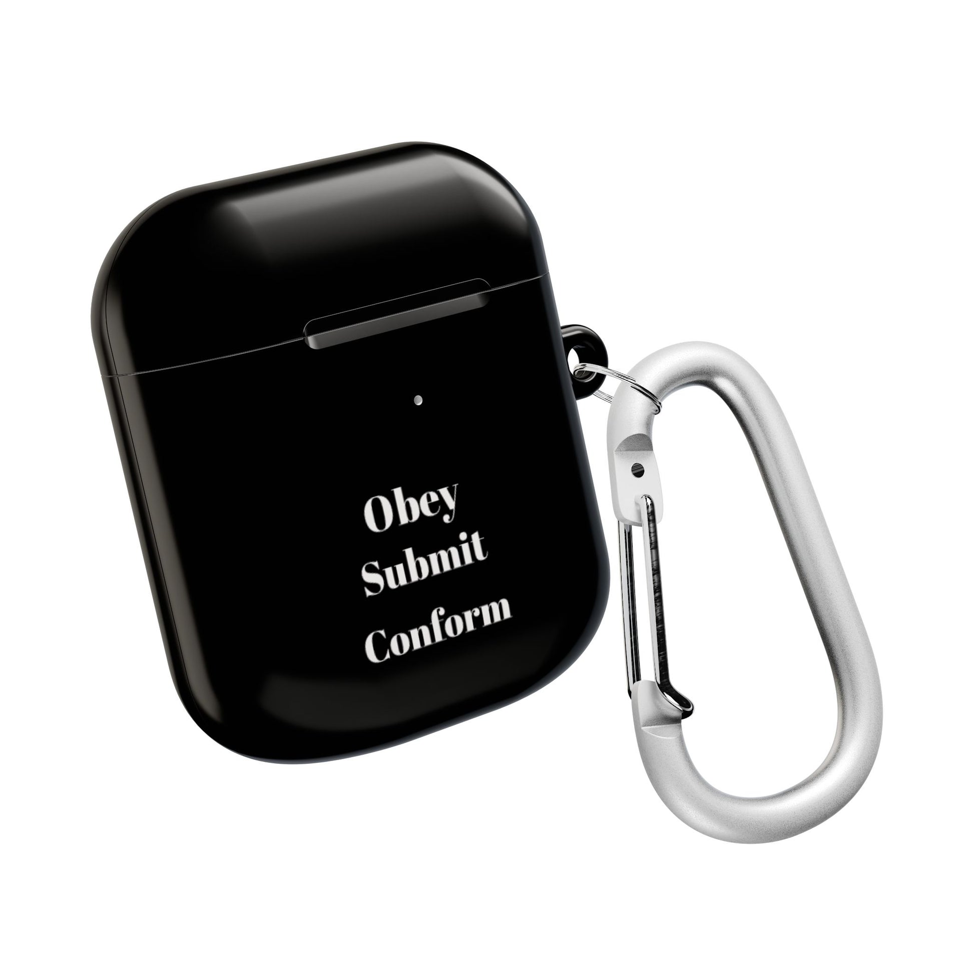 "Obey - Submit - Conform" AirPod Case - Stylish Black Accessory - Premium AirPod Case from Concordia Style Boutique - Just $24.38! Shop now at Concordia Style Boutique