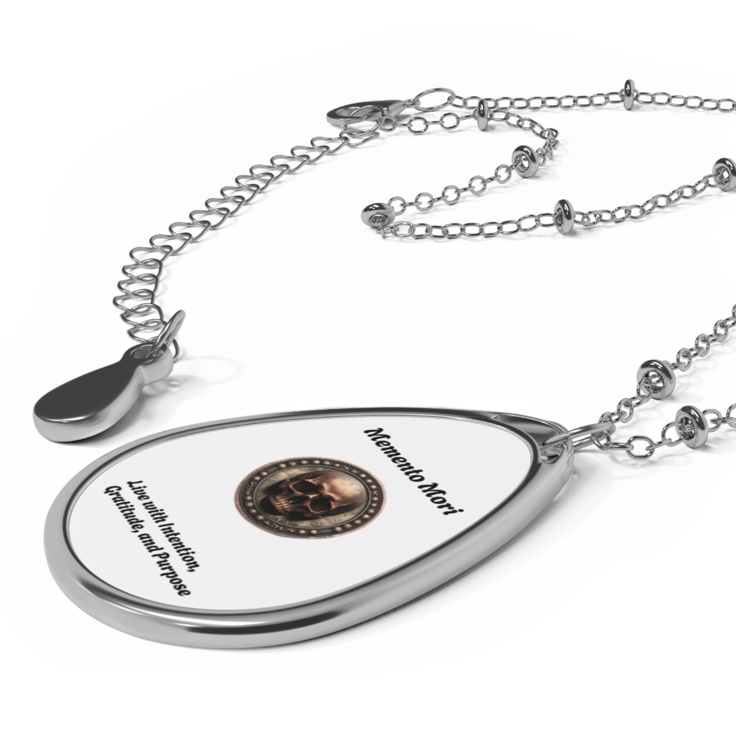 Meaningful "Memento Mori" Necklace - "Live with Intention, Gratitude, and Purpose" - Premium Necklace from Concordia Style Boutique - Just $19.18! Shop now at Concordia Style Boutique