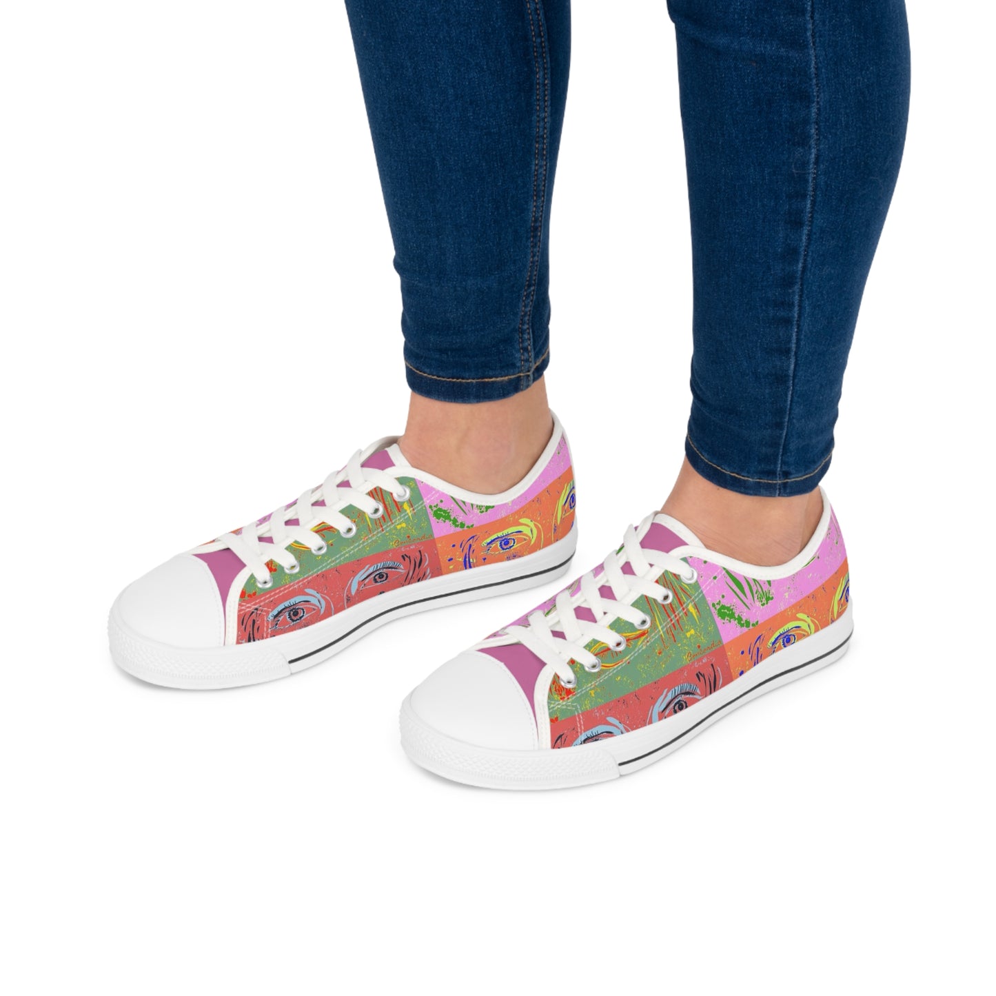 Women's Low Top Sneakers - "Woman Goes Pop!" - Premium Shoes from Concordia Style Boutique - Just $57.82! Shop now at Concordia Style Boutique