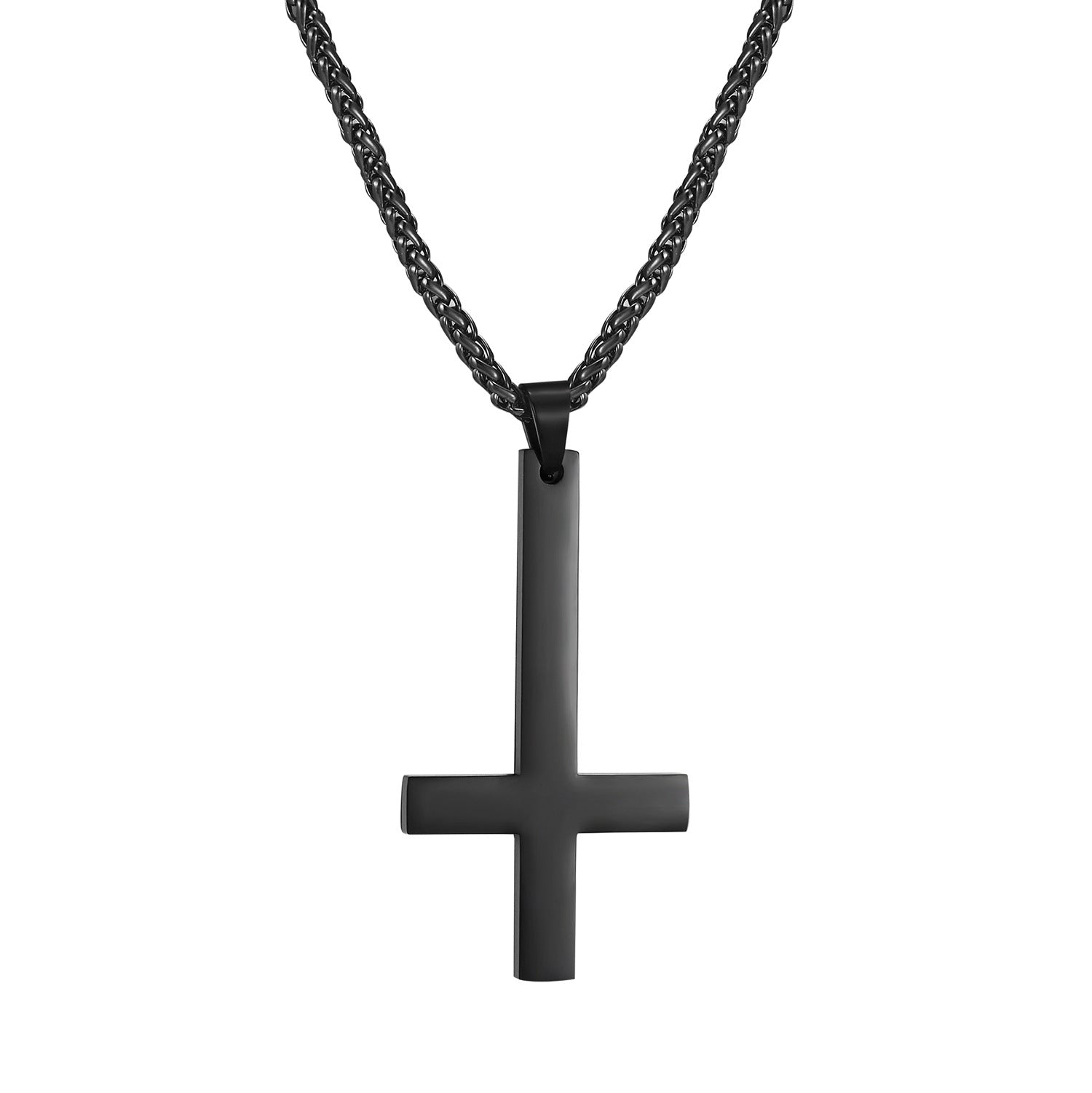 Titanium steel smooth cross necklace pendant - Premium necklace from Concordia Style Boutique - Just $21! Shop now at Concordia Style Boutique