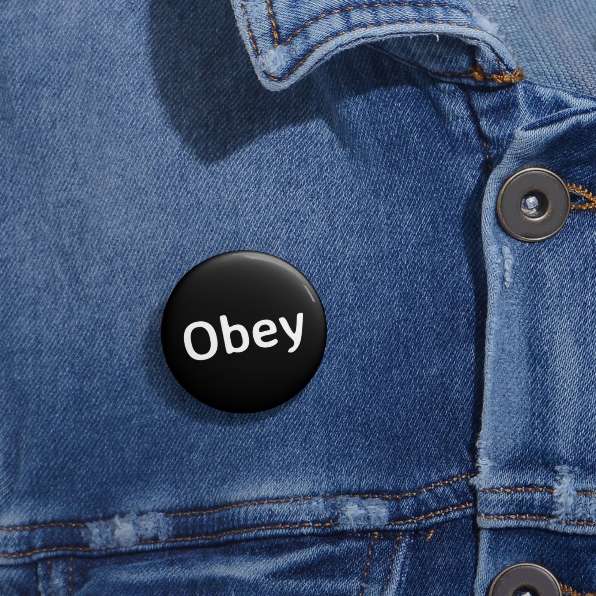 Obey - Pin Button - Premium Accessories from Printify - Just $8.28! Shop now at Concordia Style Boutique