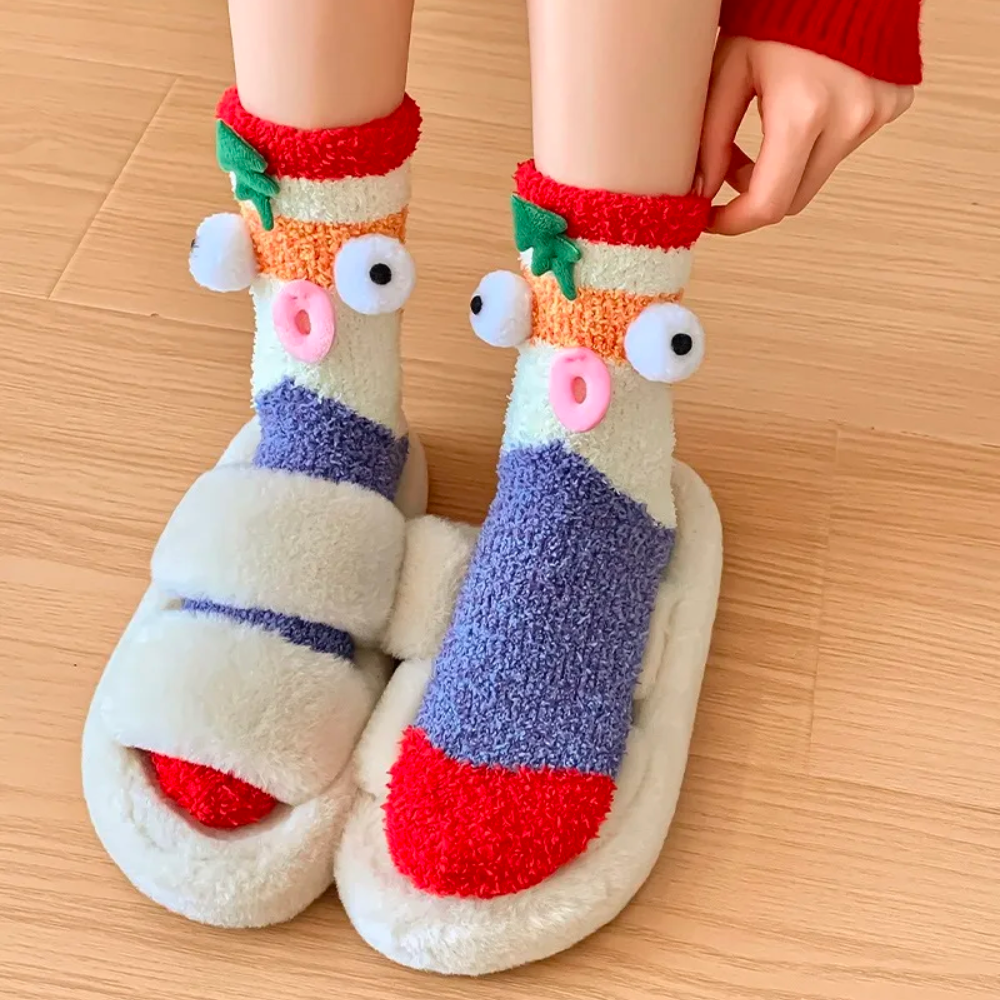CARTOON FUZZY SOCKS - Concordia Style Boutique