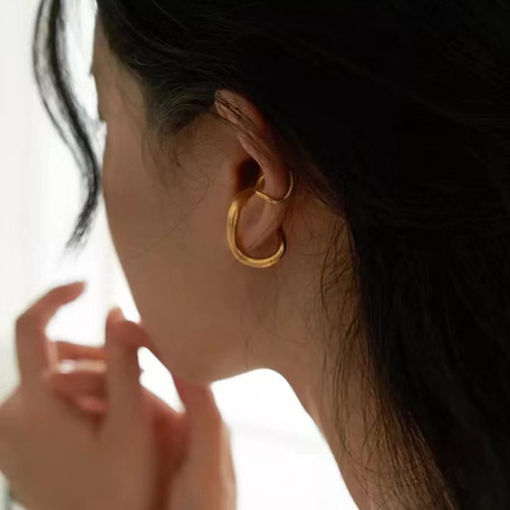 CHUNKY SNAKE-LIKE EAR CUFFS (PAIR) - Concordia Style Boutique
