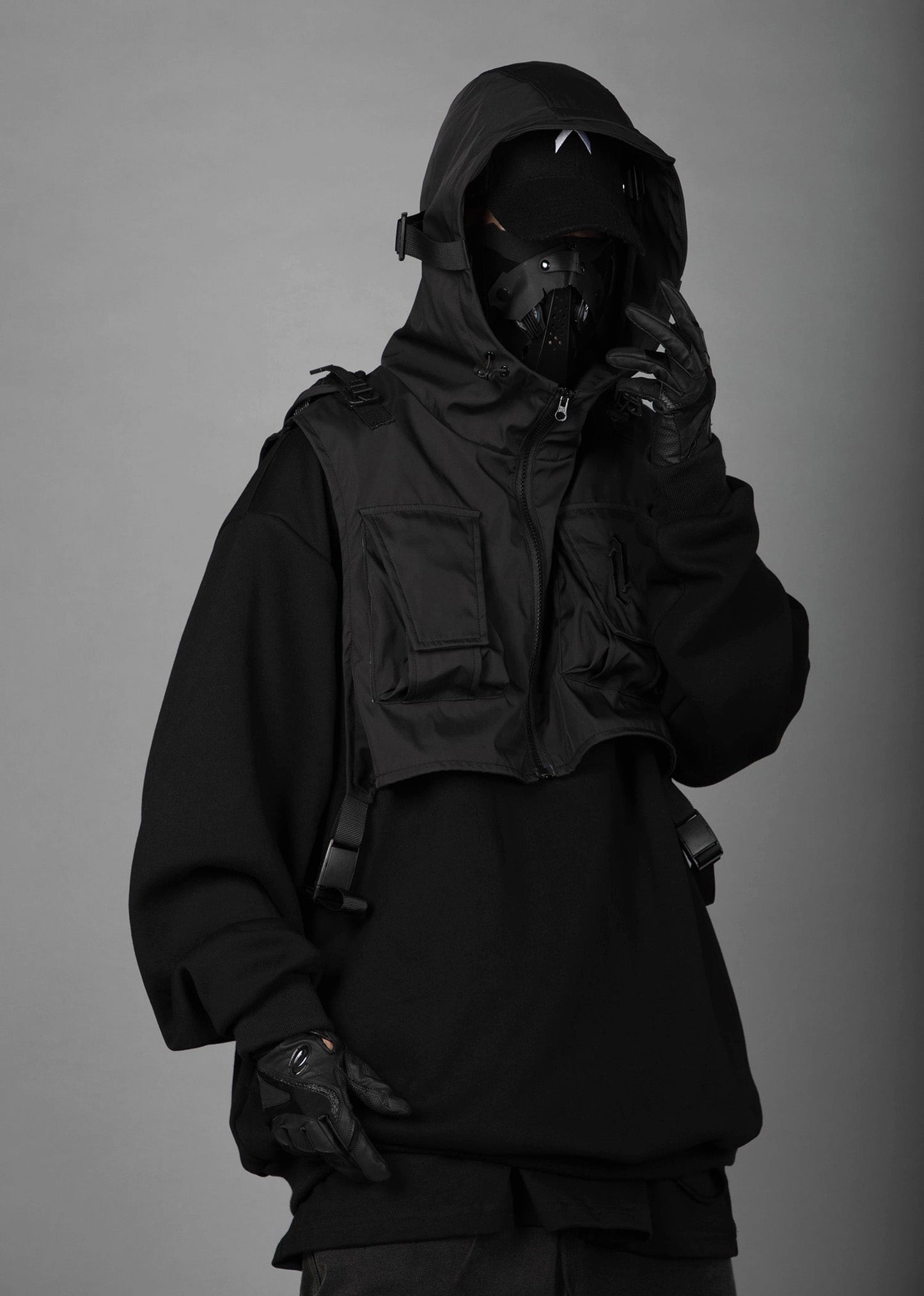 HiH34 Black Tech Guard Hoodie - Concordia Style Boutique