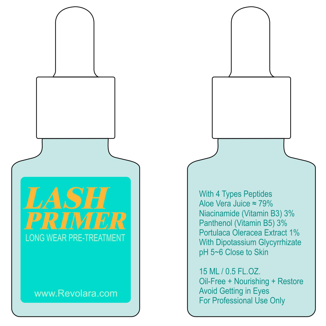 Lash Primer - Nourishing and Cleansing Formula Remove Oil and Dirt【with Vitamin B3 & B5】Restore+Calming
