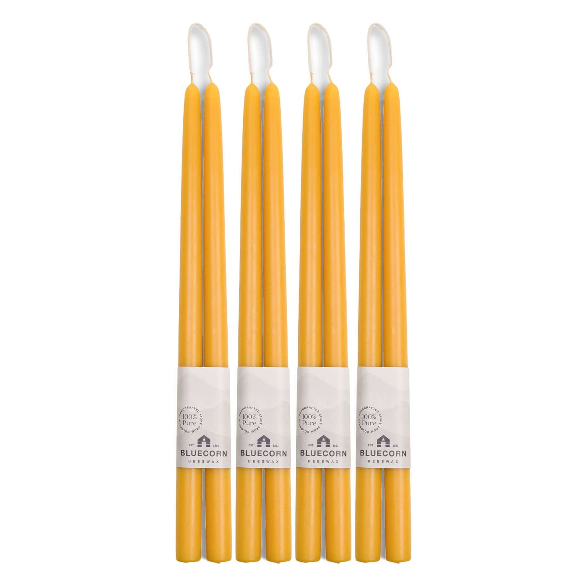 Hand-Dipped Beeswax Taper Candles - Bulk 4-Pair Bundle - Concordia Style Boutique