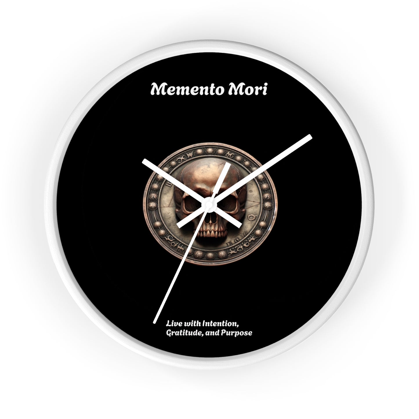 "Memento Mori" Wall Clock - Symbol of Intention, Gratitude, and Purpose - Premium Wall Clock from Concordia Style Boutique - Just $48.23! Shop now at Concordia Style Boutique