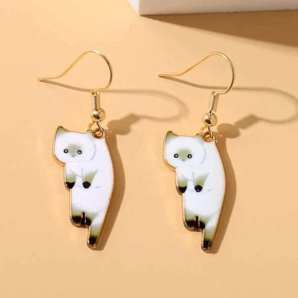 DANGLING CATS EARRINGS (PAIR) - Concordia Style Boutique