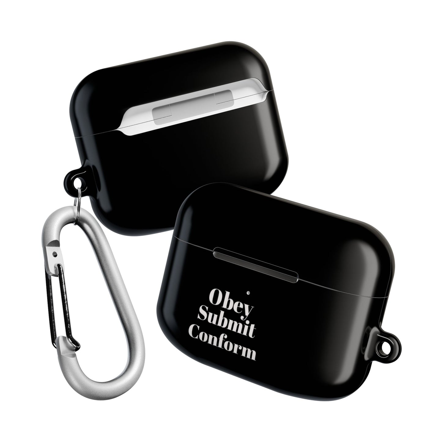 "Obey - Submit - Conform" AirPod Case - Stylish Black Accessory - Premium AirPod Case from Concordia Style Boutique - Just $24.38! Shop now at Concordia Style Boutique