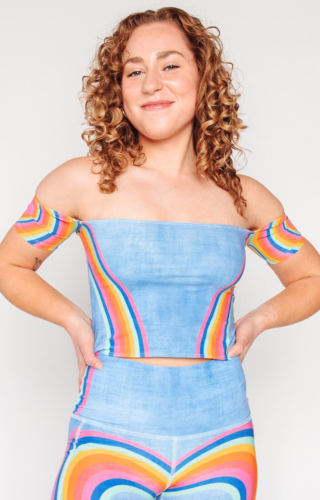 Off-Shoulder Bandeau - Rainbow Love - Concordia Style Boutique