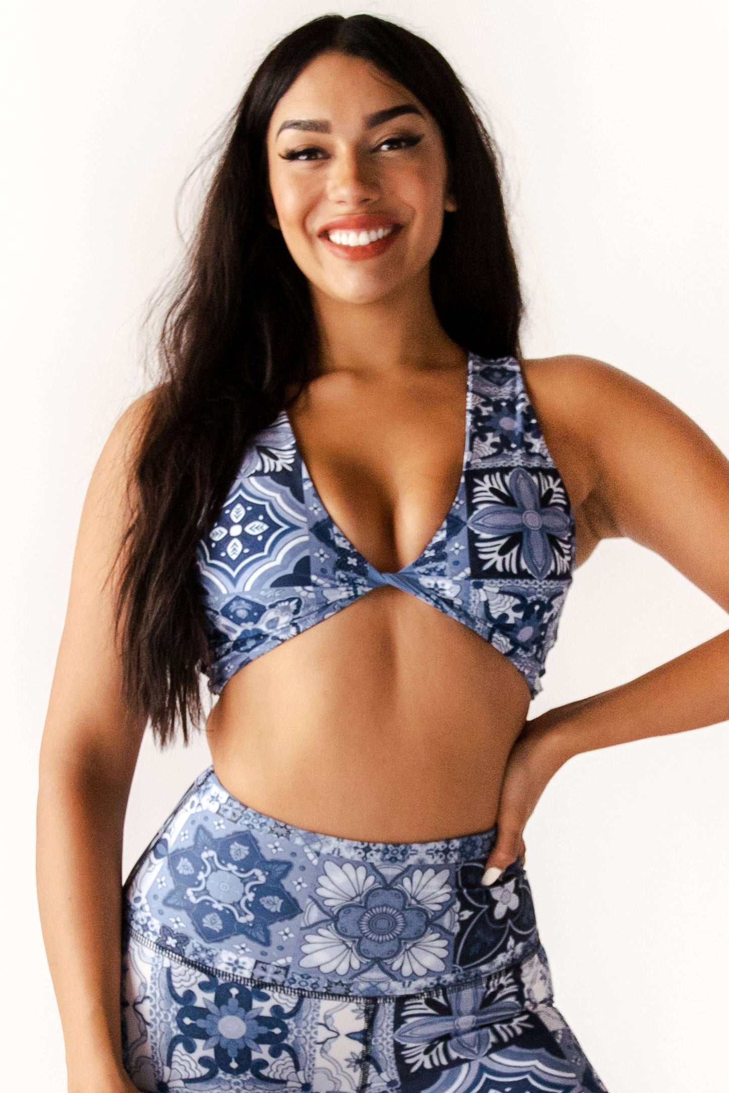 Twist & Turn Bra - Mosaic In Blue - Concordia Style Boutique