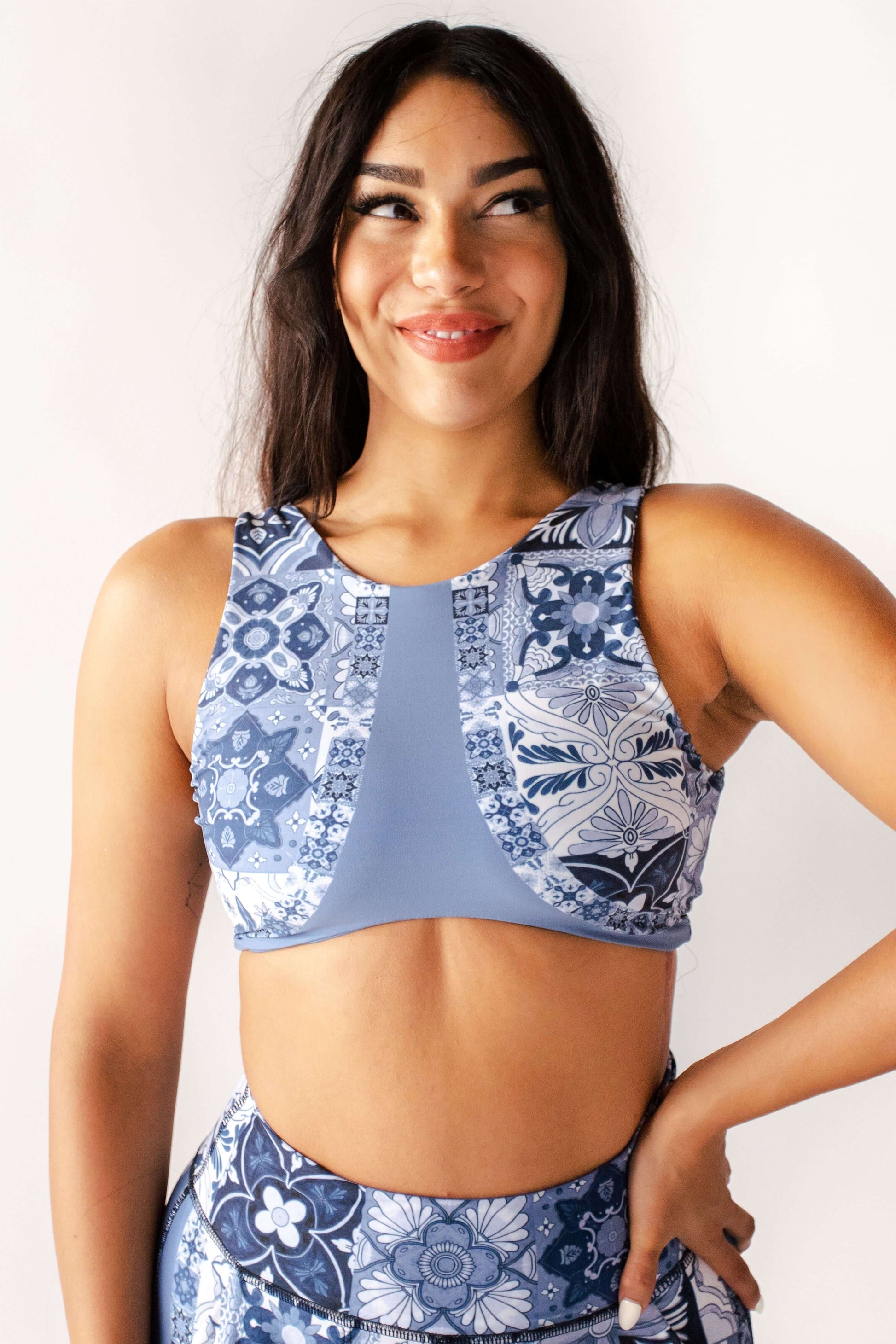 Twist & Turn Bra - Mosaic In Blue - Concordia Style Boutique