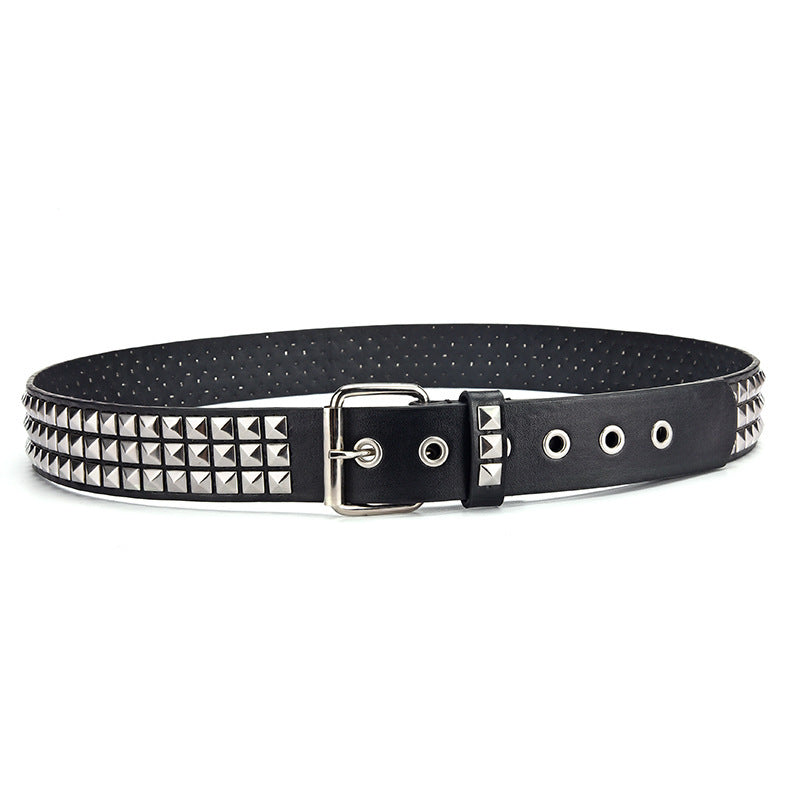 Punk Belt Pyramid Rivet Belt with Catch Beads - Premium Punk Belt Pyramid Rivet Belt with Catch from Concordia Style Boutique - Just $12.30! Shop now at Concordia Style Boutique