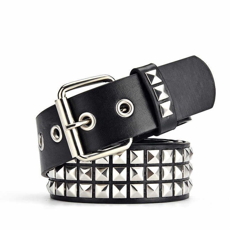 Punk Belt Pyramid Rivet Belt with Catch Beads - Premium Punk Belt Pyramid Rivet Belt with Catch from Concordia Style Boutique - Just $12.30! Shop now at Concordia Style Boutique