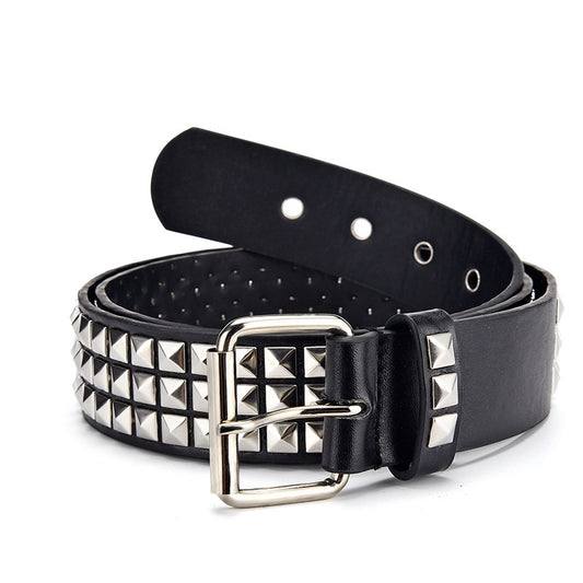 Punk Belt Pyramid Rivet Belt with Catch Beads - Premium Punk Belt Pyramid Rivet Belt with Catch from Concordia Style Boutique - Just $12.30! Shop now at Concordia Style Boutique