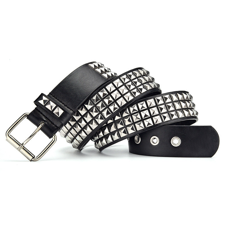 Punk Belt Pyramid Rivet Belt with Catch Beads - Premium Punk Belt Pyramid Rivet Belt with Catch from Concordia Style Boutique - Just $12.30! Shop now at Concordia Style Boutique