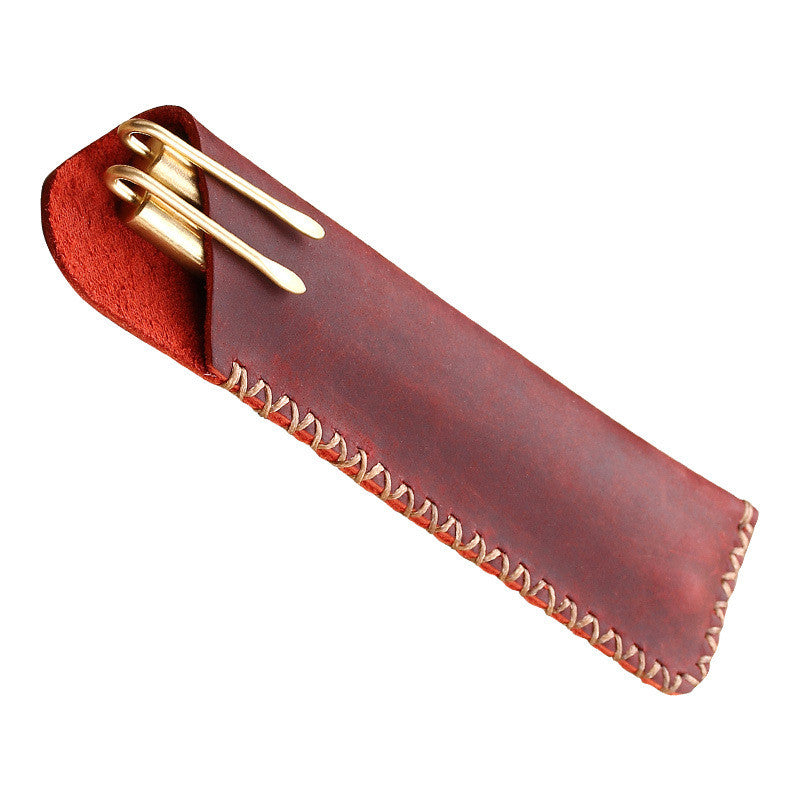 Vintage Pen Case Hand-stitched Leather Pen Case - Premium pen holder from Concordia Style Boutique - Just $12.96! Shop now at Concordia Style Boutique