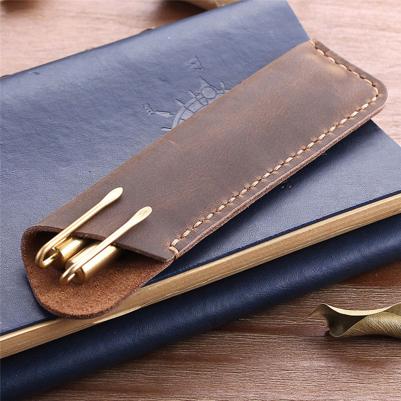 Vintage Pen Case / Hand-stitched Leather Pen Case - Premium pen holder from Concordia Style Boutique - Just $12.96! Shop now at Concordia Style Boutique