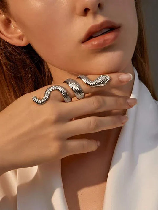 SERPENT RINGS (SET OF 4 - ADJUSTABLE) - Concordia Style Boutique
