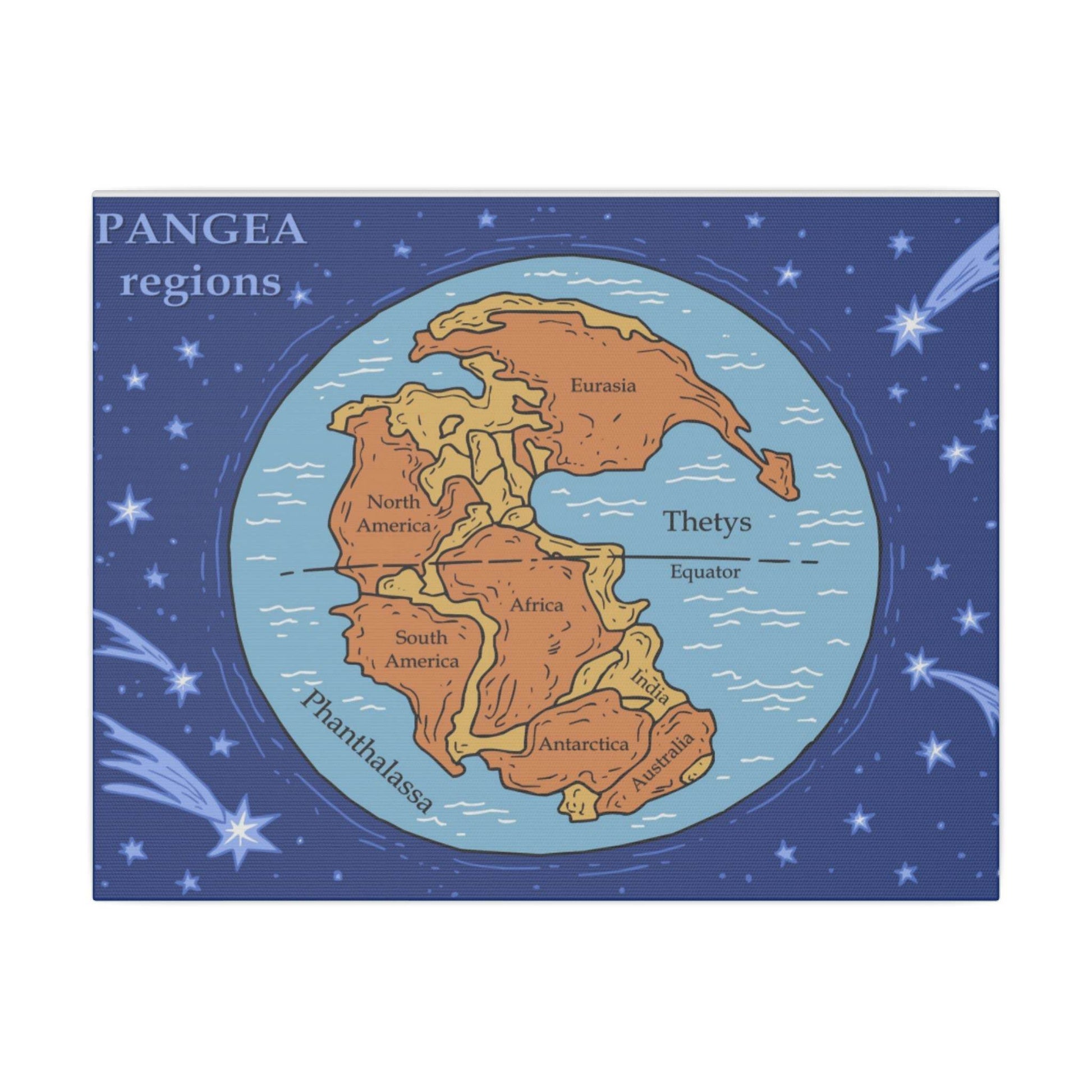Pangea Regions Canvas Print - Educational Wall Art for Geography Lovers - Concordia Style Boutique
