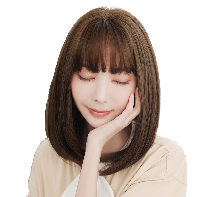 Wig Female Short Hair Japanese Air Bangs Bobo Head Trimming Face With Bangs - Premium wig from Concordia Style Boutique - Just $17.97! Shop now at Concordia Style Boutique