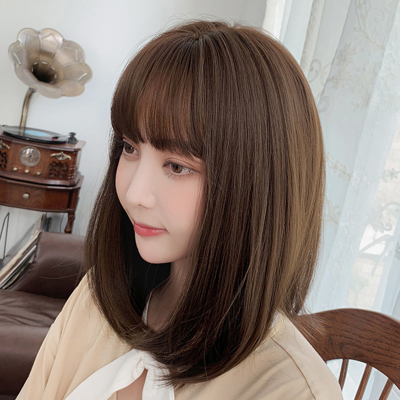 Wig Female Short Hair Japanese Air Bangs Bobo Head Trimming Face With Bangs - Premium wig from Concordia Style Boutique - Just $17.97! Shop now at Concordia Style Boutique