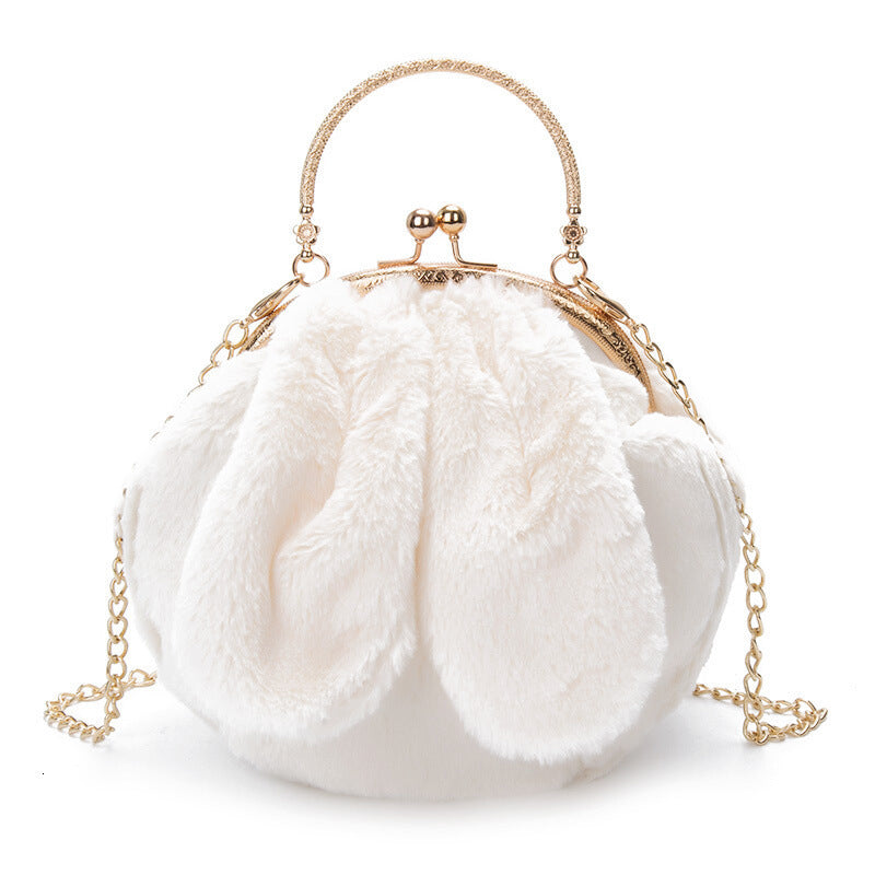 Plush Faux Rabbit Fur Bag with Clip - Premium Plush Faux Rabbit Fur Bag with Clip from Concordia Style Boutique - Just $16.89! Shop now at Concordia Style Boutique