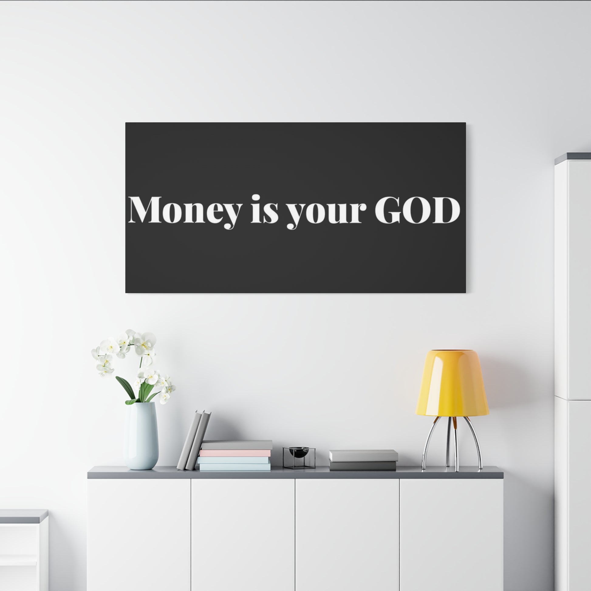 Classic Canvas - "Money Is Your God" - Premium Canvas from Concordia Style Boutique - Just $26.40! Shop now at Concordia Style Boutique