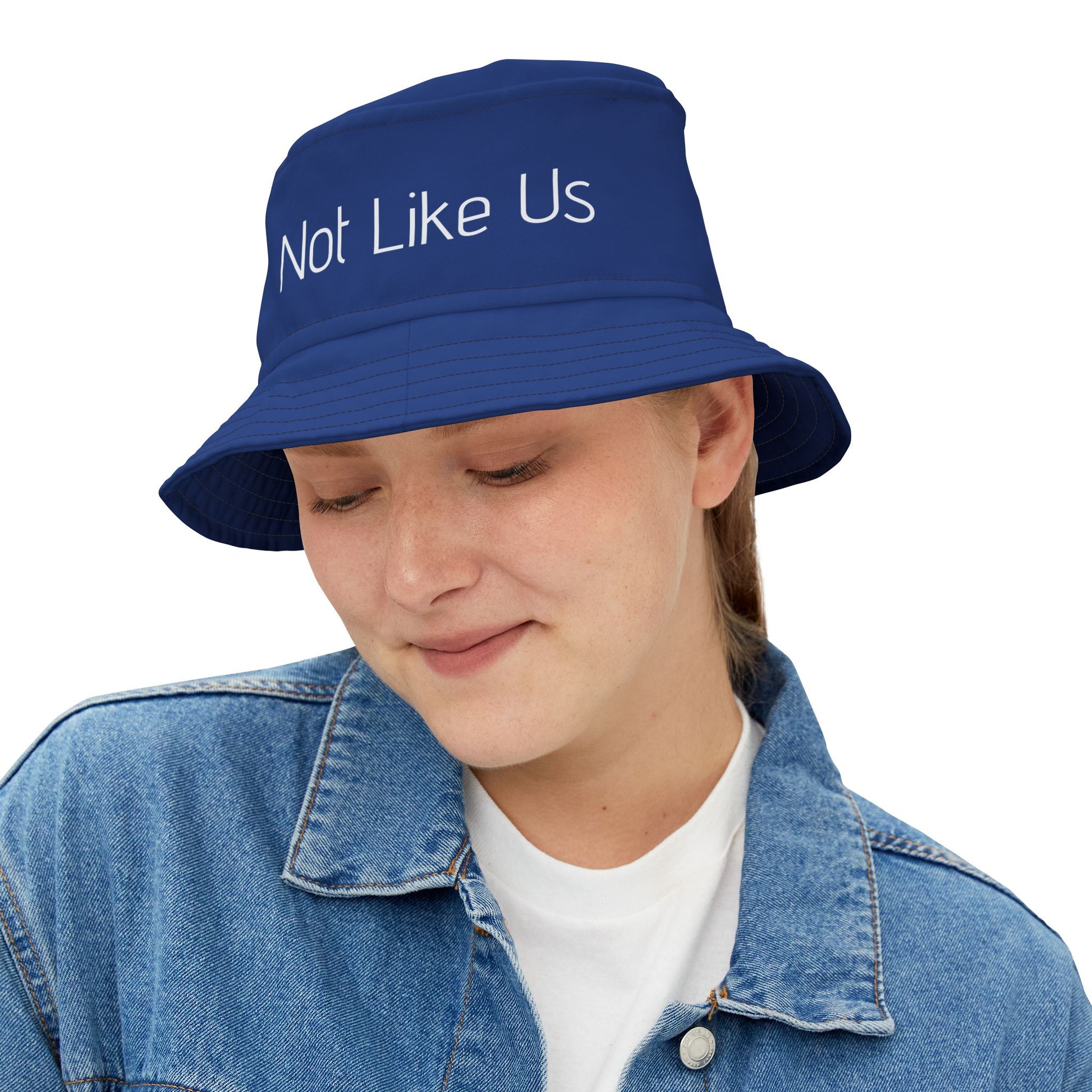 "They Not Like Us" - Bucket Hat (Blue) - Premium Hats from Concordia Style Boutique - Just $27.84! Shop now at Concordia Style Boutique