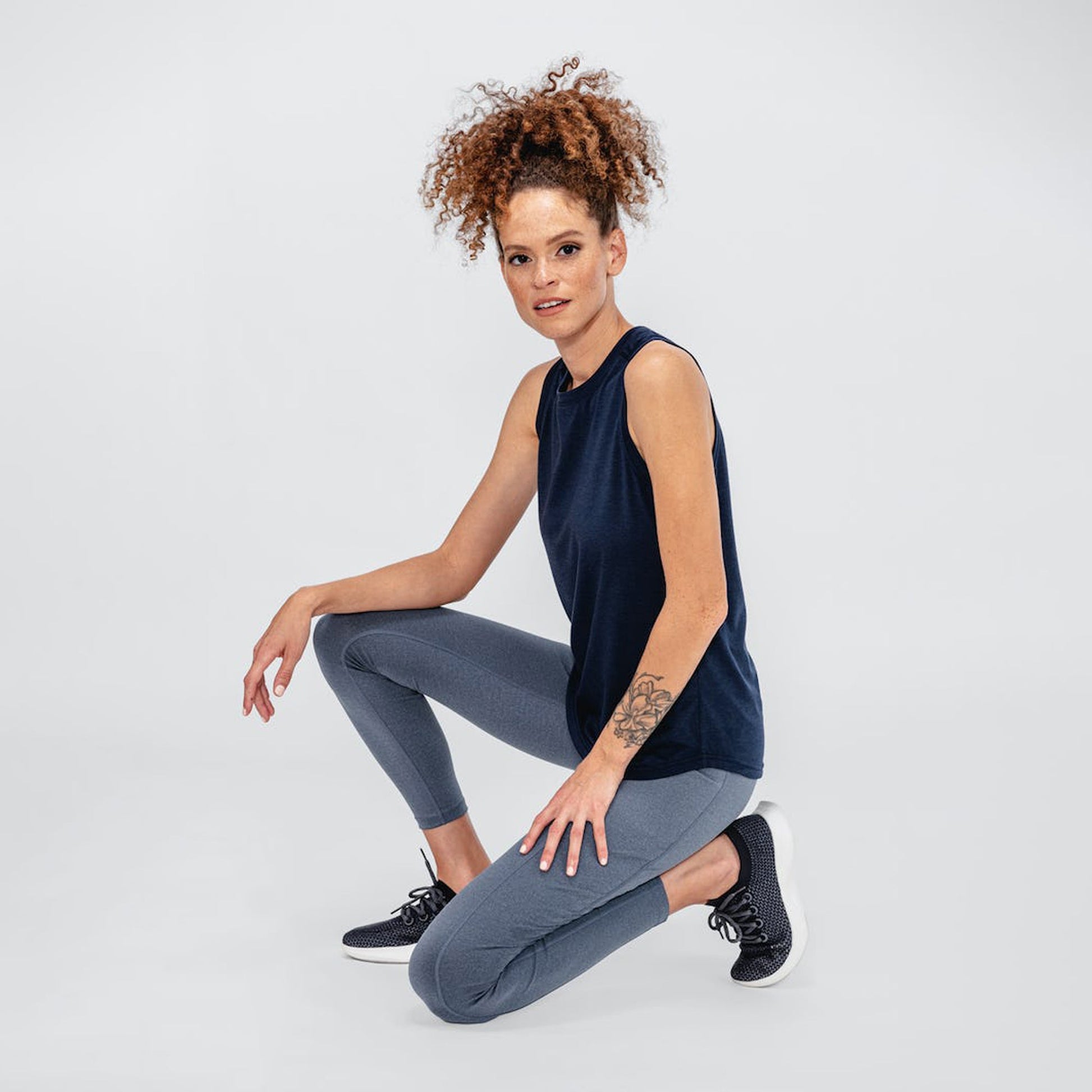 Women's Joule Active Legging - Indigo Heather - Concordia Style Boutique