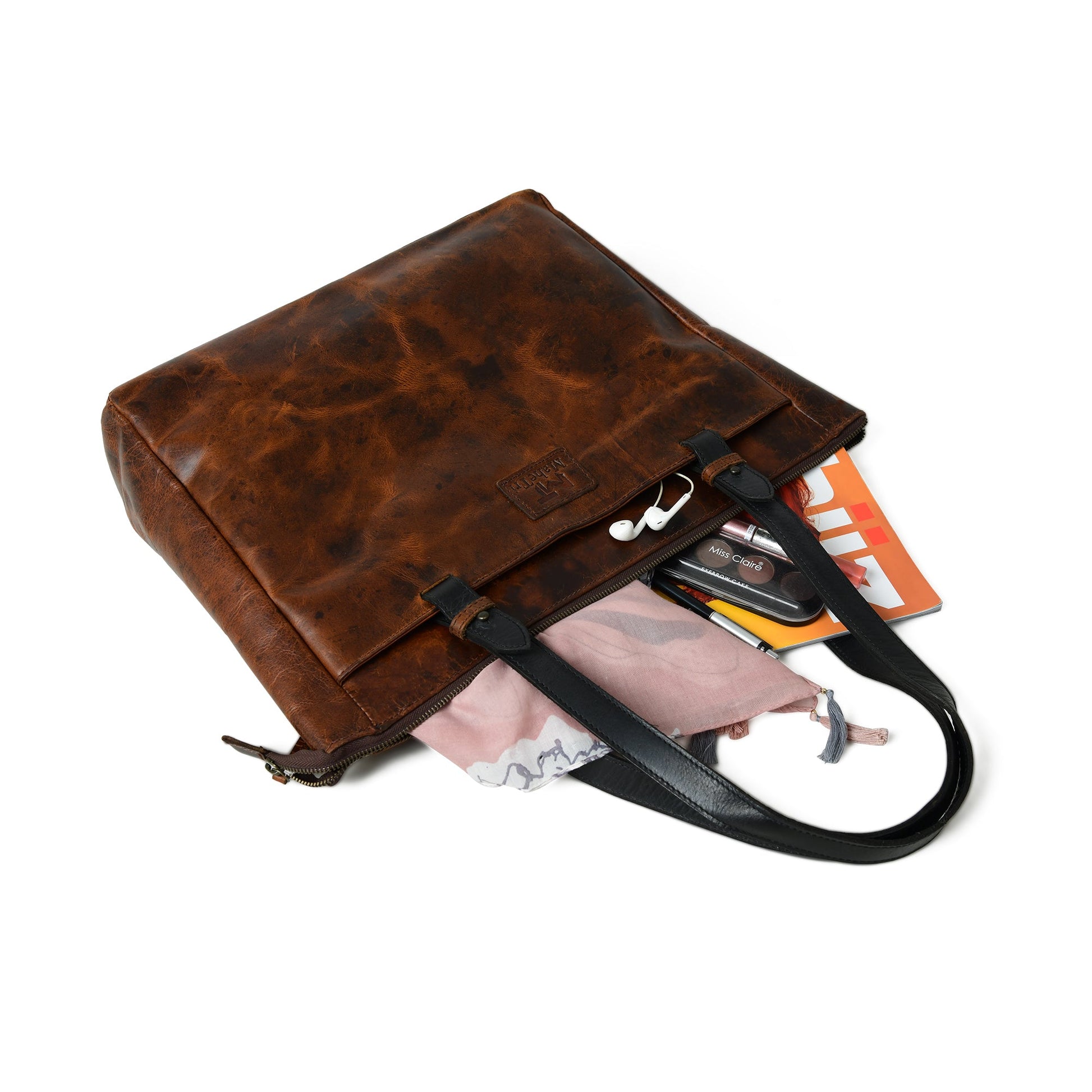 Portland Leather Tote with Zipper - Concordia Style Boutique