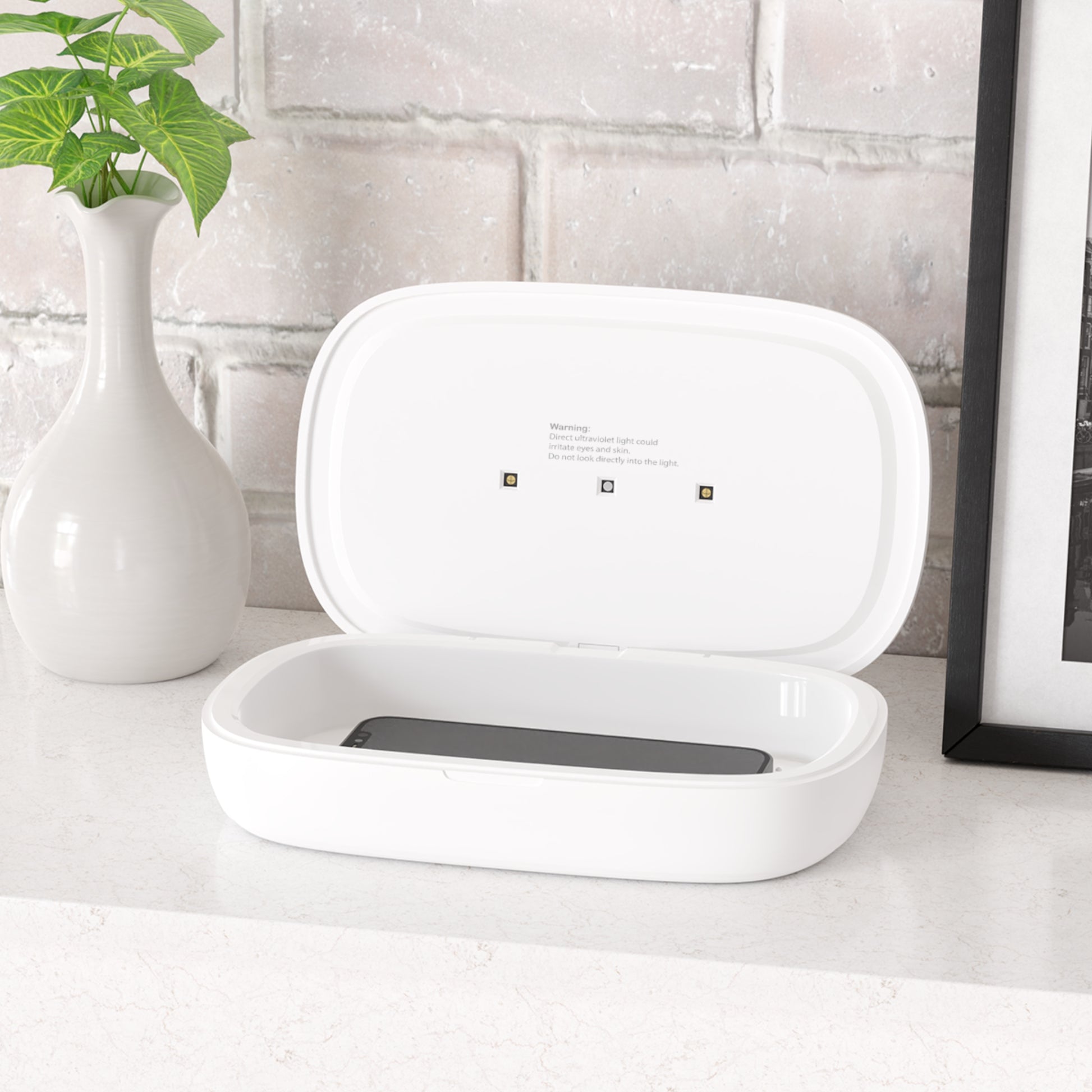 UV Phone Sanitizer and Wireless Charging Pad -"QR Code" - Premium phone sanitizer and charger from Concordia Style Boutique - Just $63.20! Shop now at Concordia Style Boutique