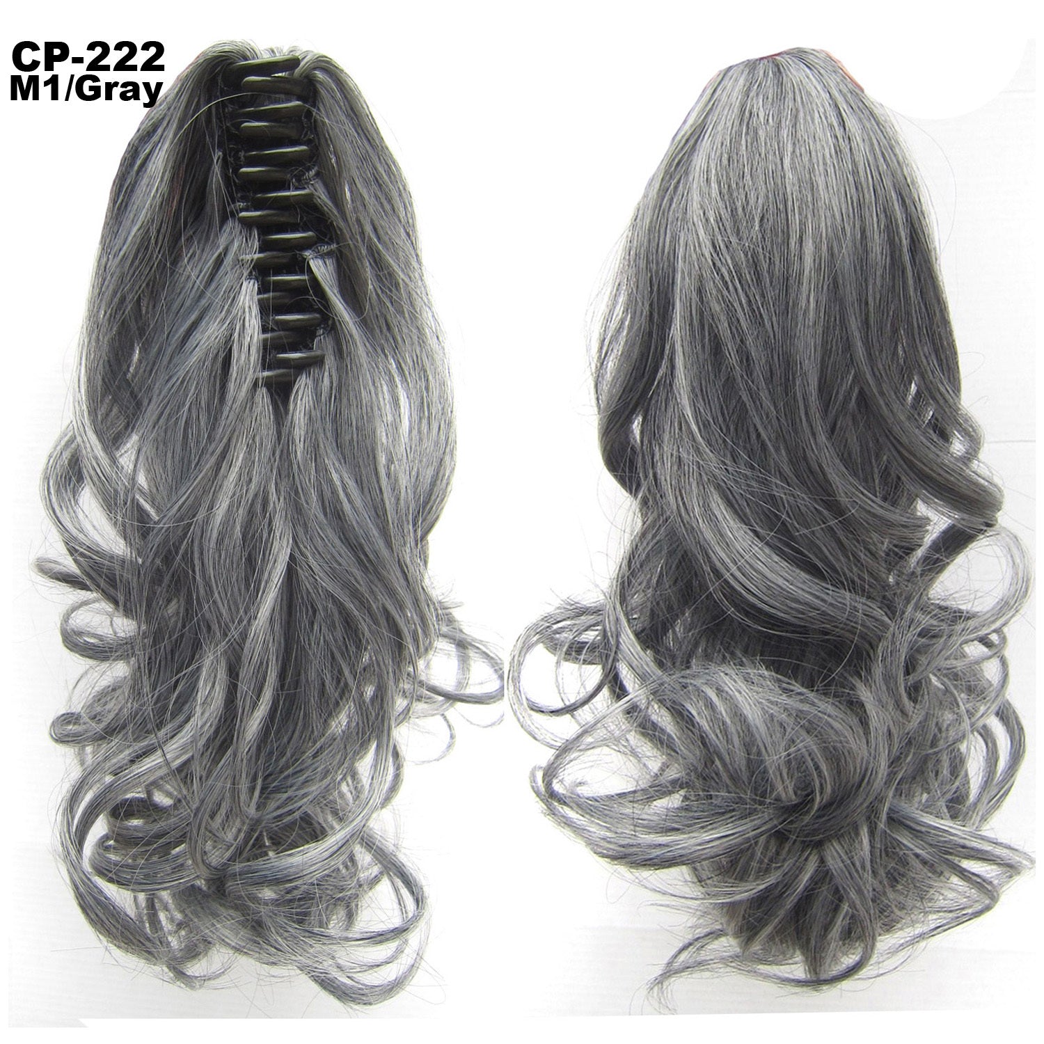 Long Wave Ponytail Wrap Around Ponytail - Clip In Hair Headwear - Gray Hairpiece Natural Extensions - Premium wig from Concordia Style Boutique - Just $12.97! Shop now at Concordia Style Boutique