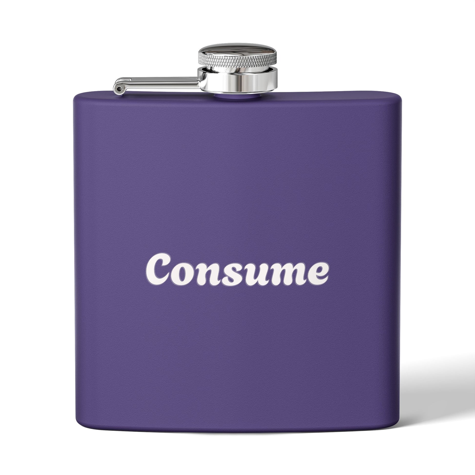 "Consume" -  6 oz Stainless Steel Flask - Premium 6 oz Stainless Steel Hip Flask from Concordia Style Boutique - Just $28.88! Shop now at Concordia Style Boutique