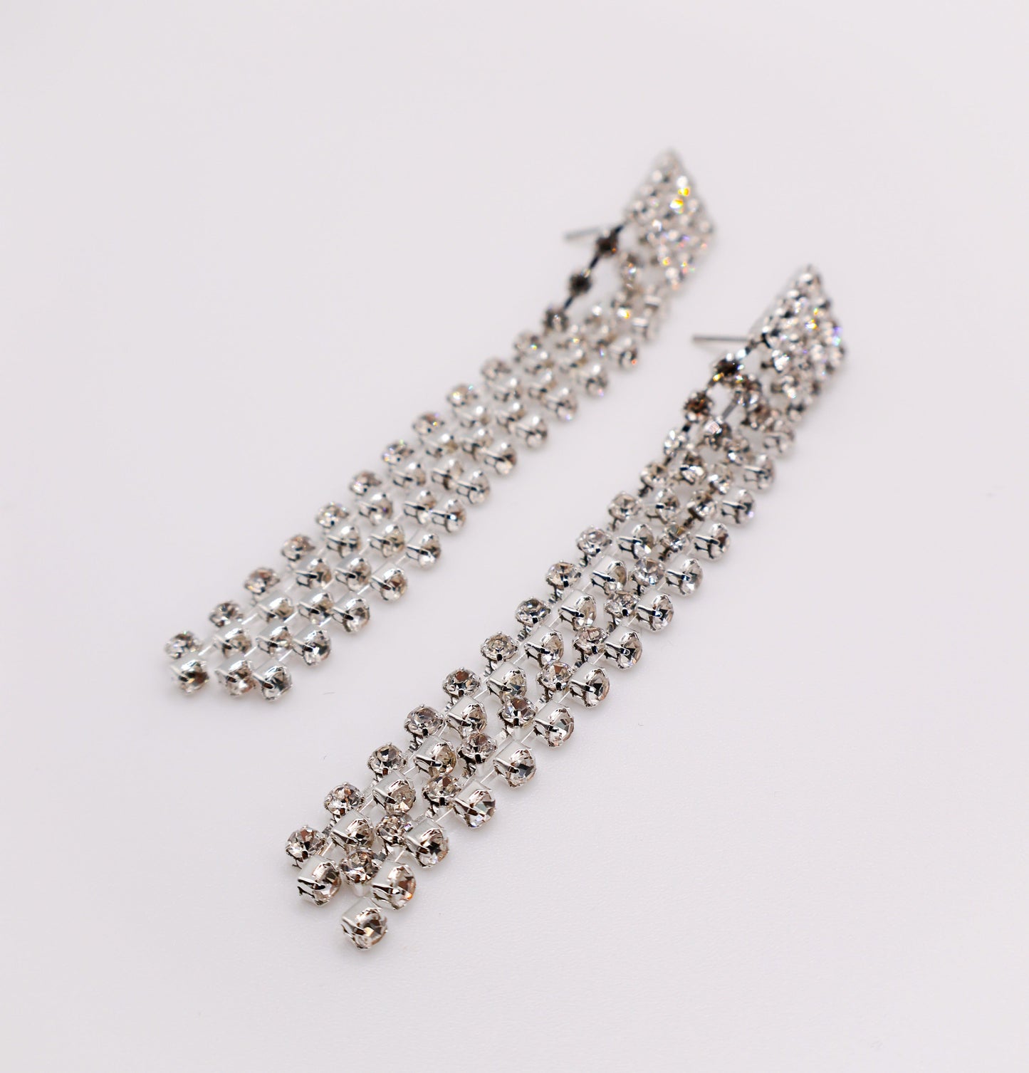 Dazzling Cascade Faux Diamond Earrings