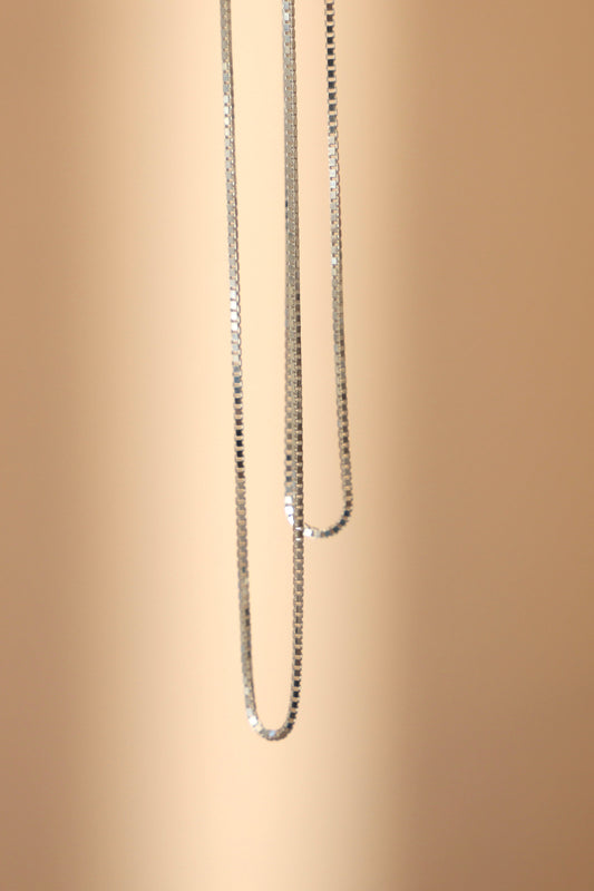 STERLING SILVER BOX CHAIN - Concordia Style Boutique