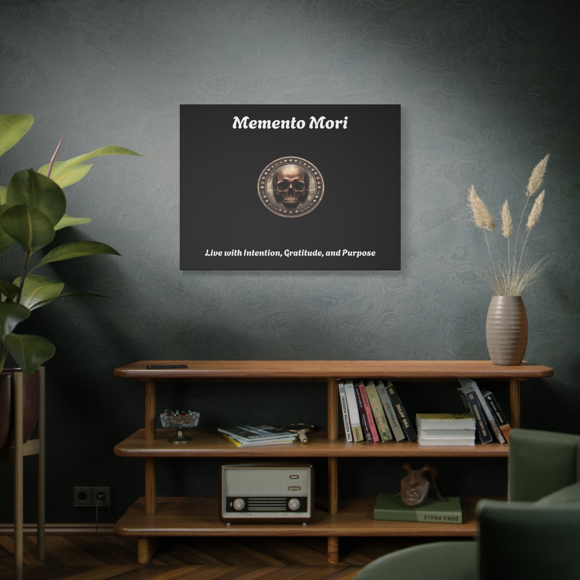 "Memento Mori" Matte Canvas - Inspirational Wall Art -"Live with Intention, Gratitude, and Purpose" - Premium Canvas from Concordia Style Boutique - Just $56.56! Shop now at Concordia Style Boutique