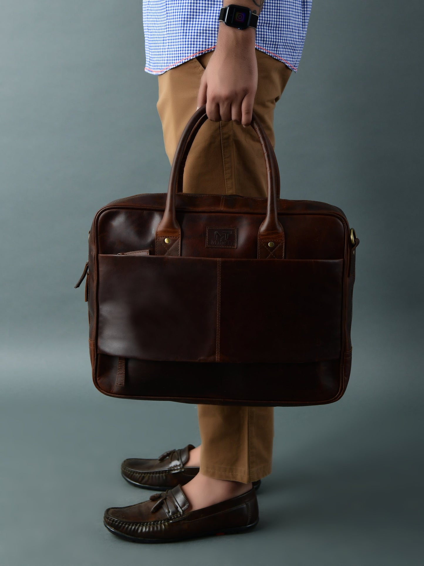 Crimson Contemporary Briefcase - Concordia Style Boutique