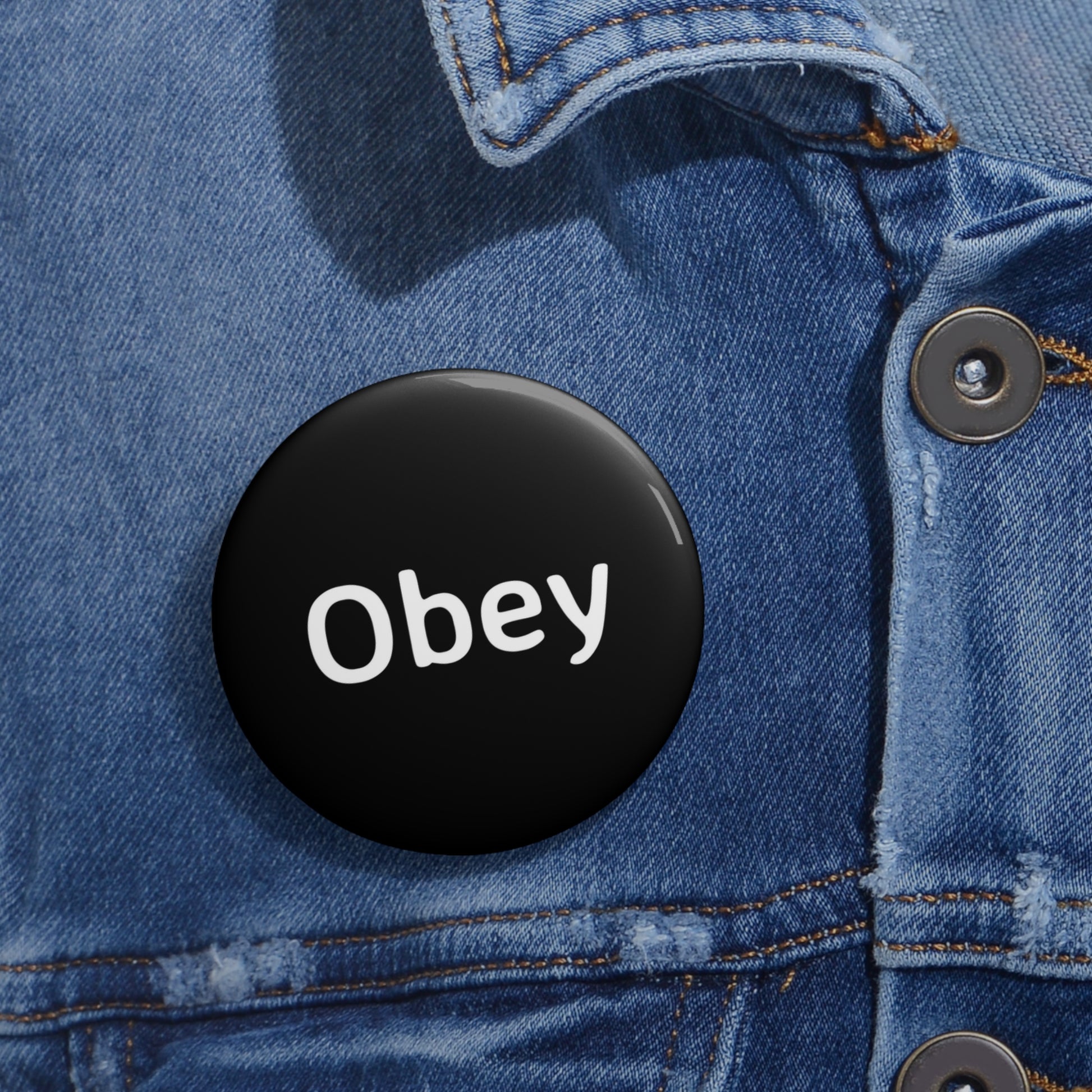 Obey - Pin Button - Premium Accessories from Printify - Just $8.28! Shop now at Concordia Style Boutique